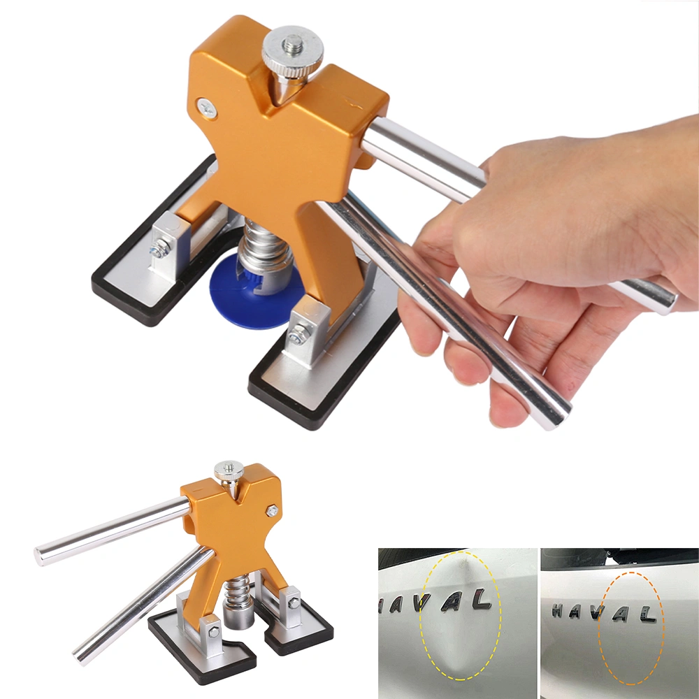 Car Dent Repair Kit, Paintless Dent Puller & Lifter Tool Set with 18 Tabs, Glue Gun & Bridge Strip for Auto Body Scratch Removal