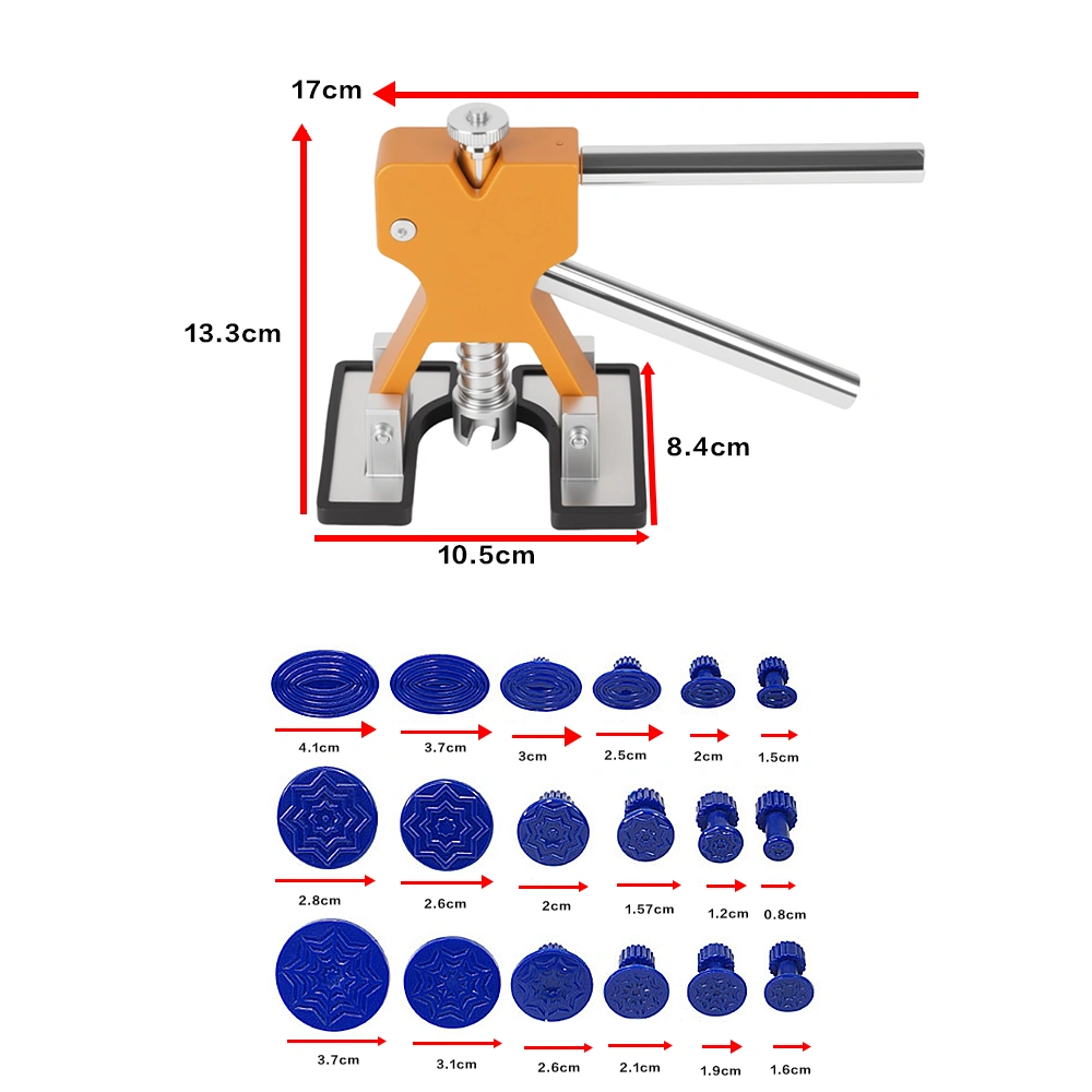 Car Dent Repair Kit, Paintless Dent Puller & Lifter Tool Set with 18 Tabs, Glue Gun & Bridge Strip for Auto Body Scratch Removal view 4
