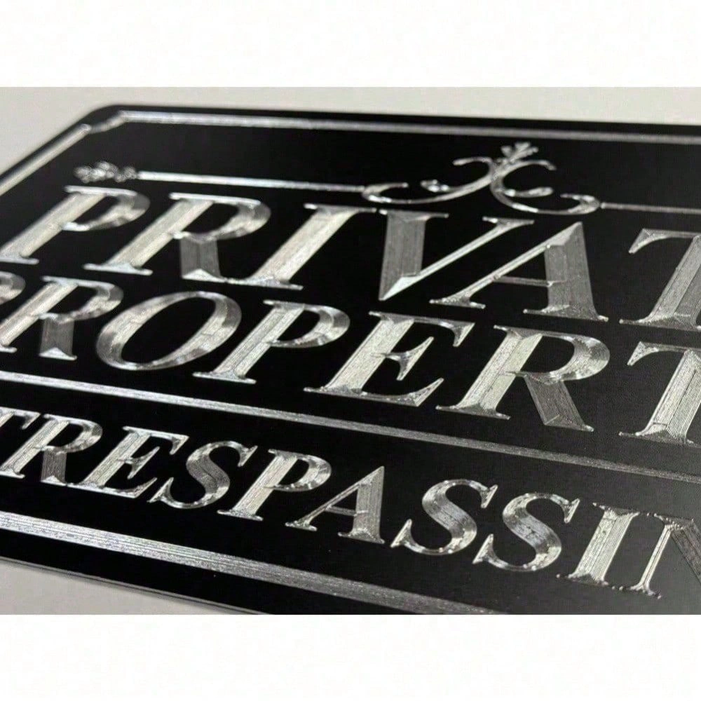 CIFbuy Private Property No Trespassing Sign Reflective Metal Weatherproof Outdoor Warning Sign 12x8 Inch (TikTok, temu pick-up service) view 9