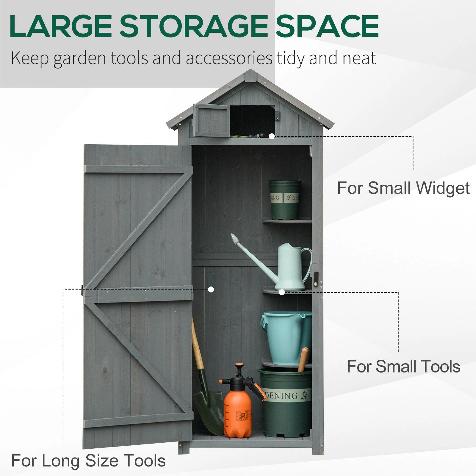 Outdoor Storage Shed - Waterproof Garden Shed with Lockable Door, Heavy-Duty Resin Construction view 3