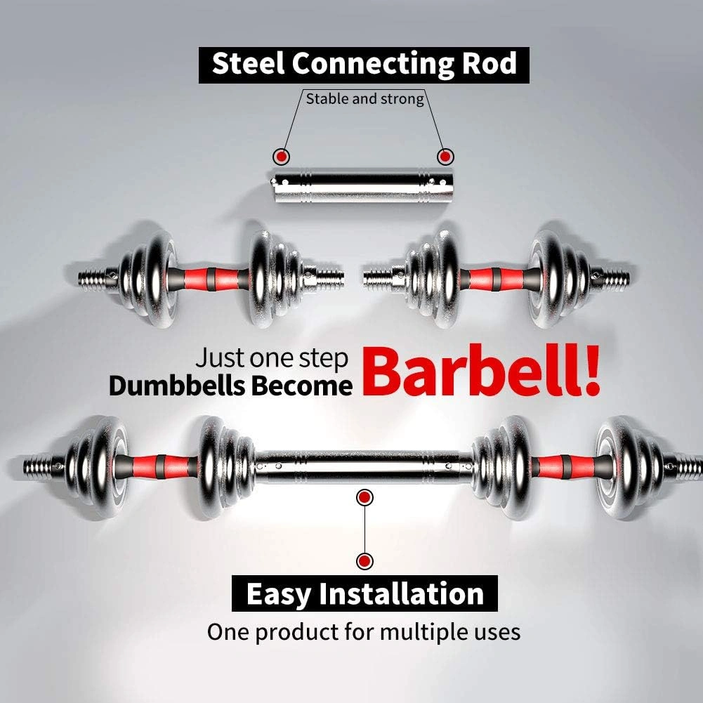 Adjustable Dumbbell Set Home Gym Cast Iron Barbell Sets with Carry Box 44lbs Office Bedroom Workout Dumbbells for Men and Women view 7