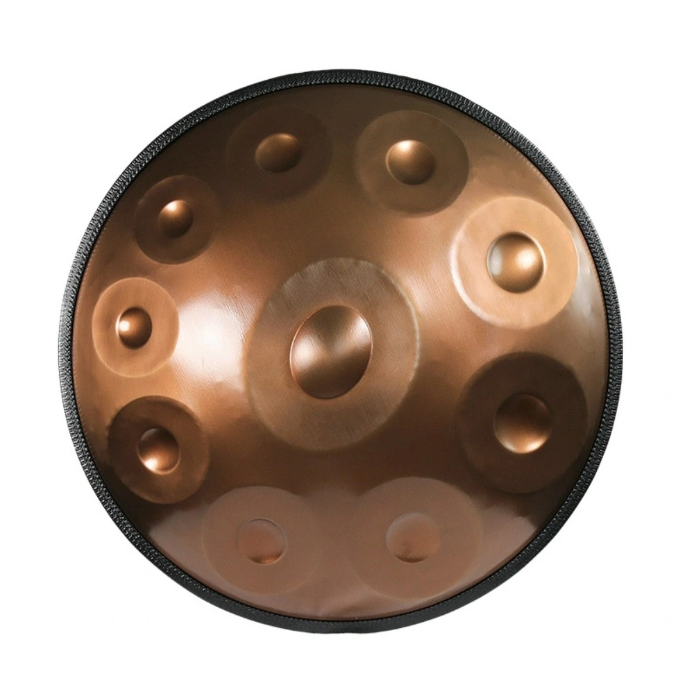 10 Note Handpan Drum Gold Solid Color Steel Tongue Drum Percussion Instrument