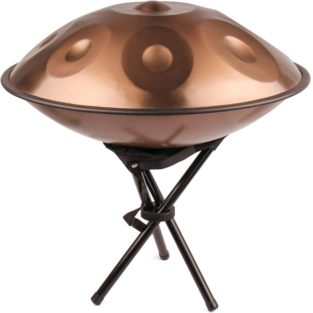 10 Note Handpan Drum Gold Solid Color Steel Tongue Drum Percussion Instrument view 3