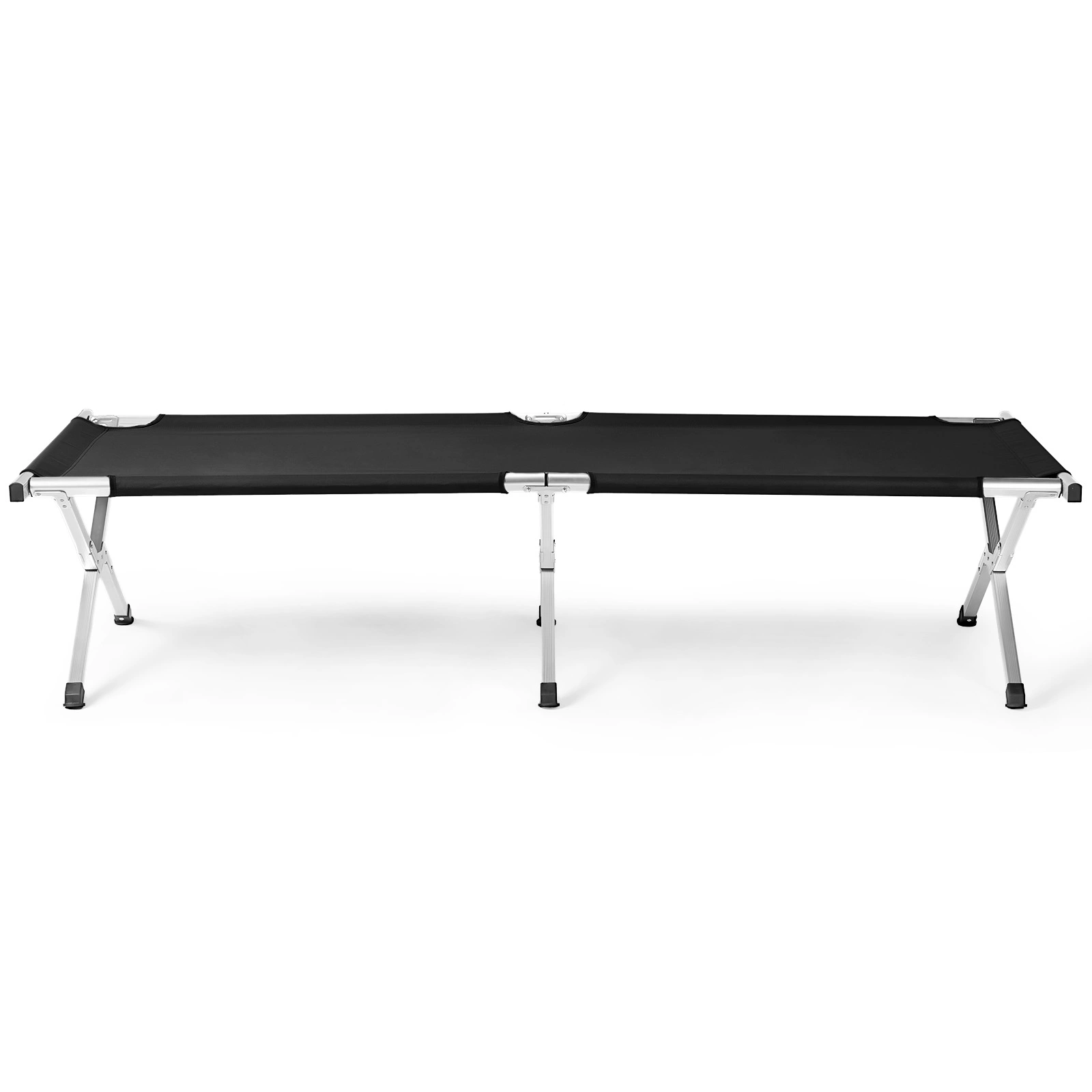Portable Folding Camping Cot with Carrying Bag Army Black view 2