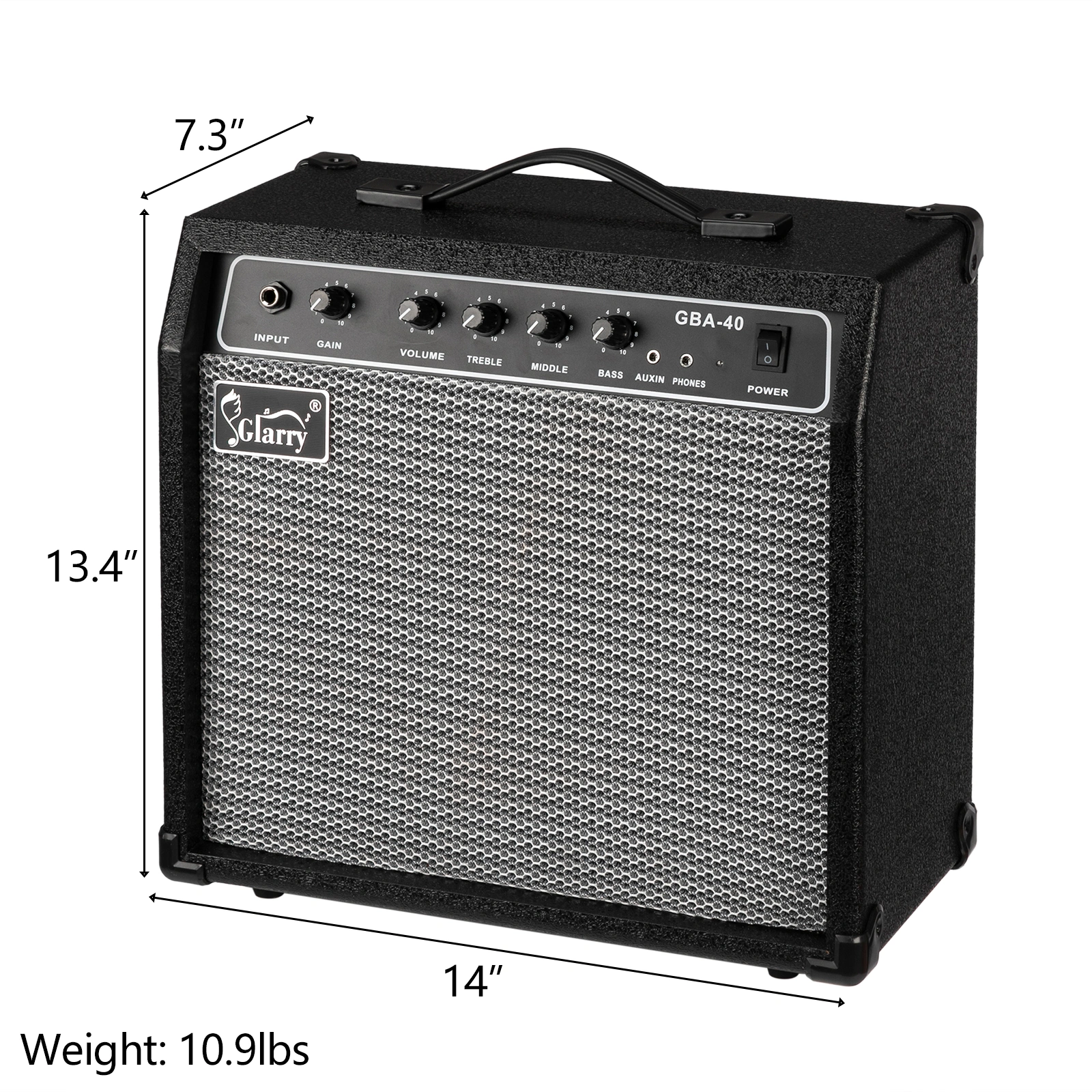 40W GBA-40 Electric Bass Amplifier Black view 10