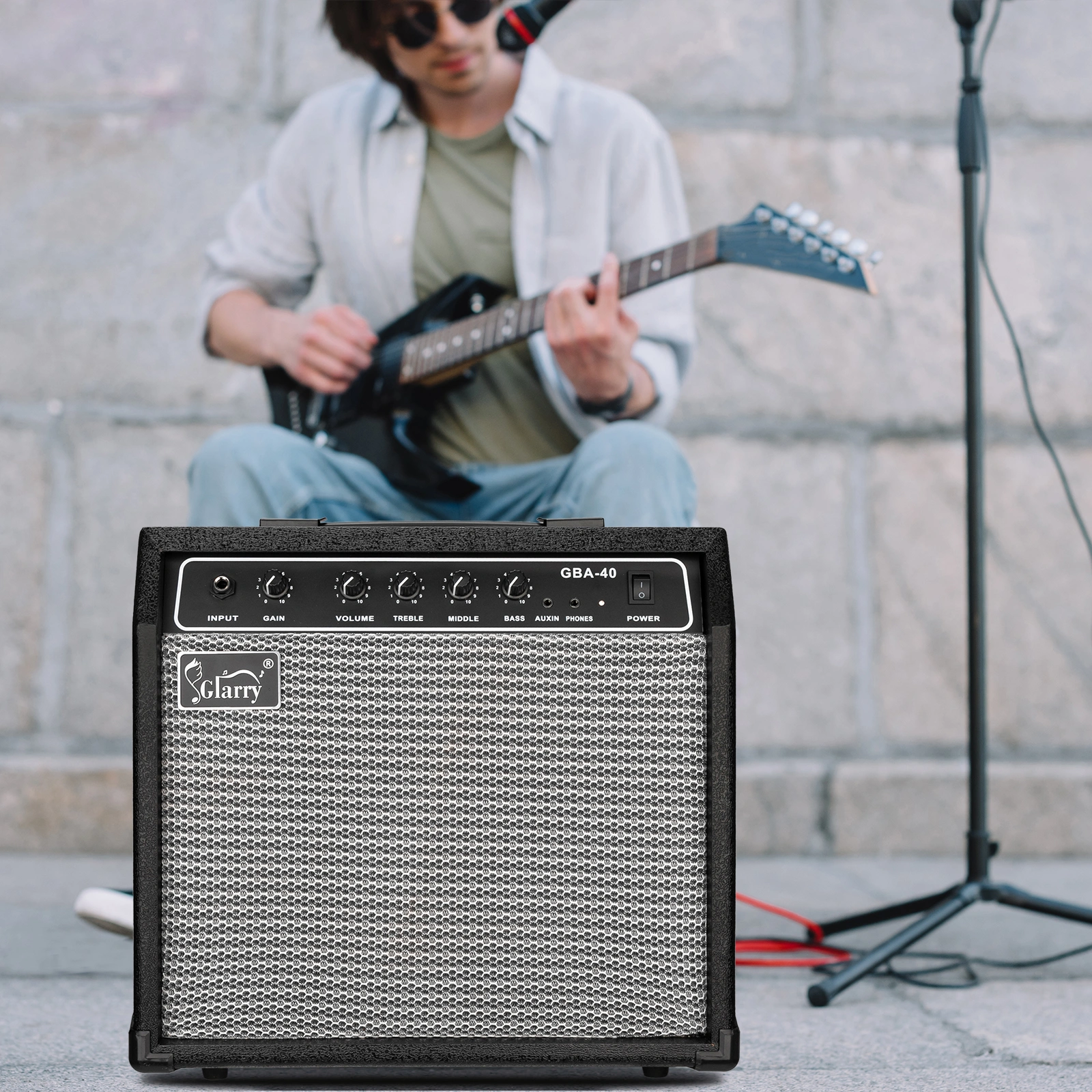 40W GBA-40 Electric Bass Amplifier Black view 3