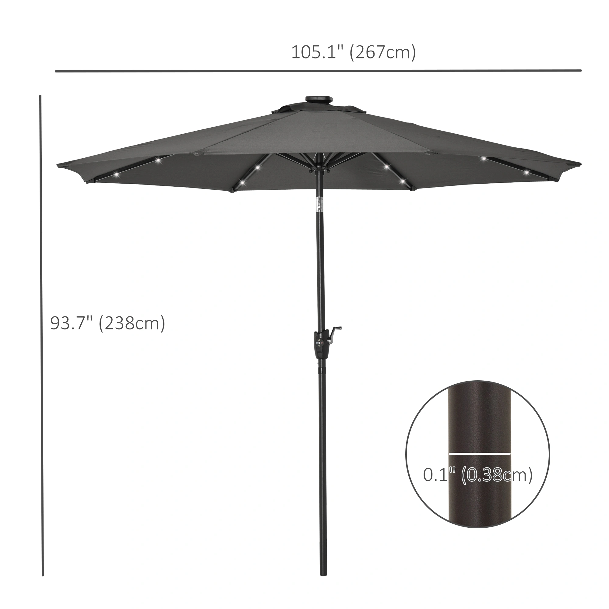 Modern Wall Mounted Umbrella Holder - Matte Black Finish Metal Bracket, Sleek Design for Entryway, Patio or Restaurant Decor view 3