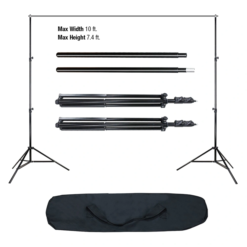 Kshioe 2x3M Backdrop Support Stand System Black Photo Background Stands Kit view 3
