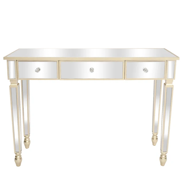 Three Drawers Mirror Table Dressing Table Console Table view 4