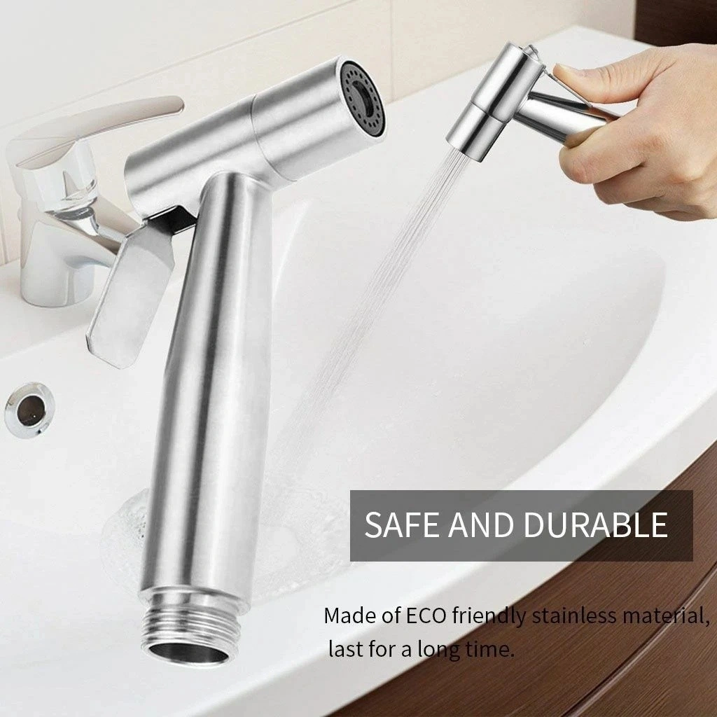 Handheld Bidet Sprayer, Shattaf Toilet Bidet with Hose, Bathroom Cleaner Spray Gun & Shower Head Accessory view 5