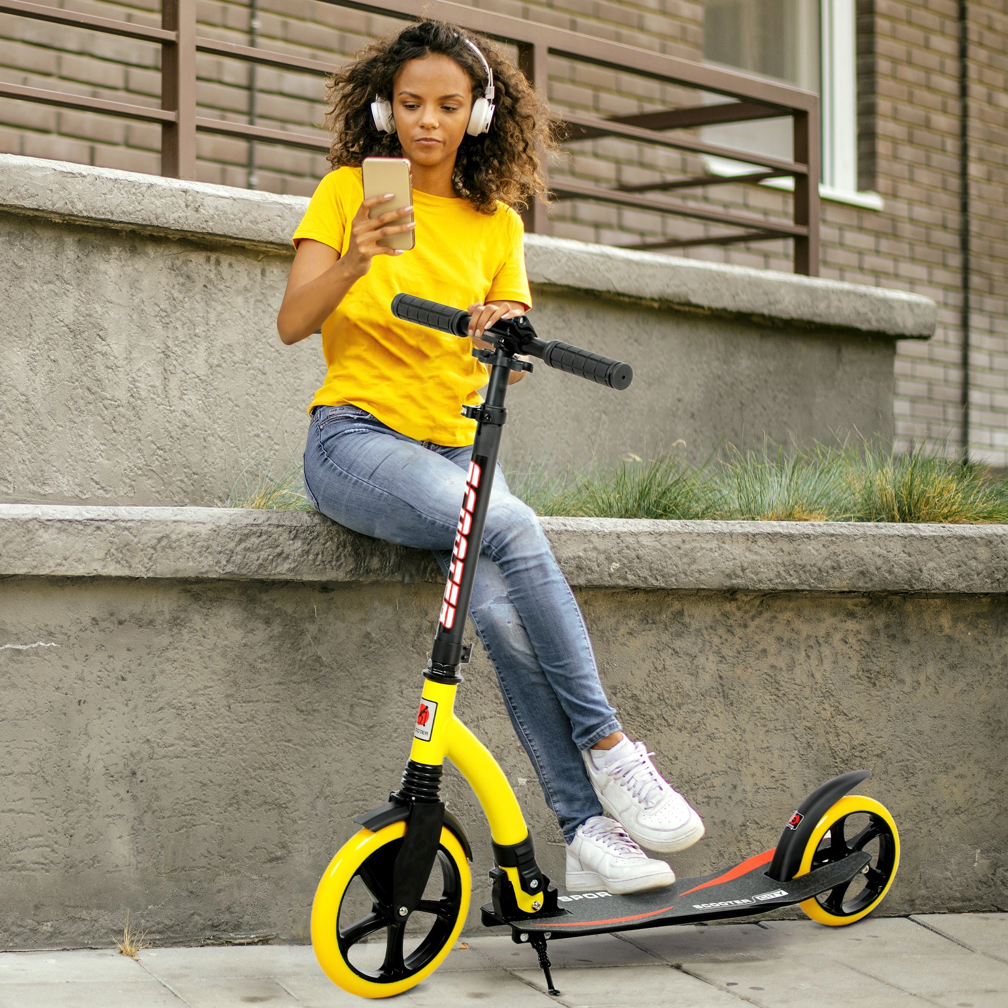 Youth Scooter for Kids, Adjustable Handlebar, Foldable Mini Skateboard, 8" Wheels, Ages 3-8, Lightweight Kick Scooter