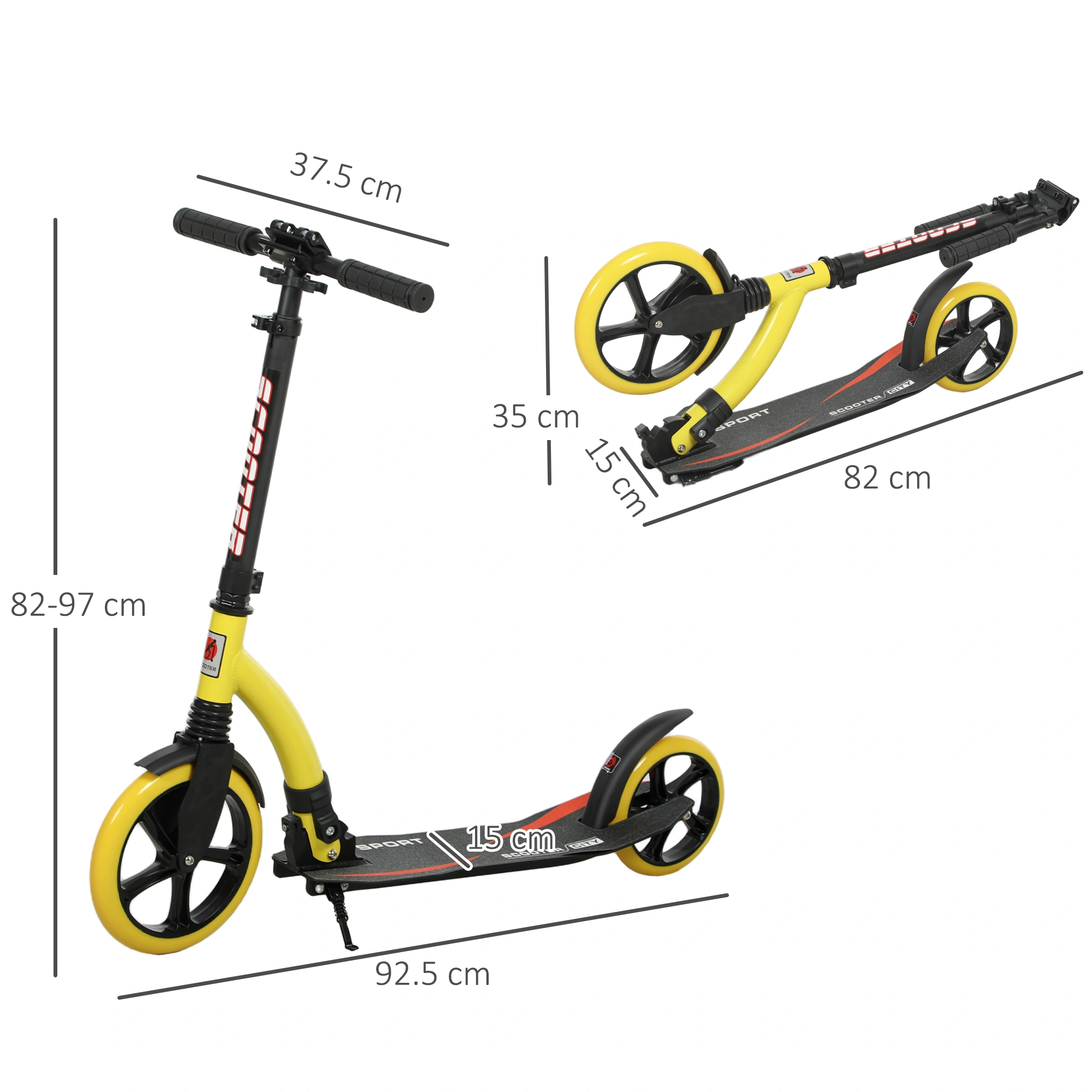Youth Scooter for Kids, Adjustable Handlebar, Foldable Mini Skateboard, 8" Wheels, Ages 3-8, Lightweight Kick Scooter view 5