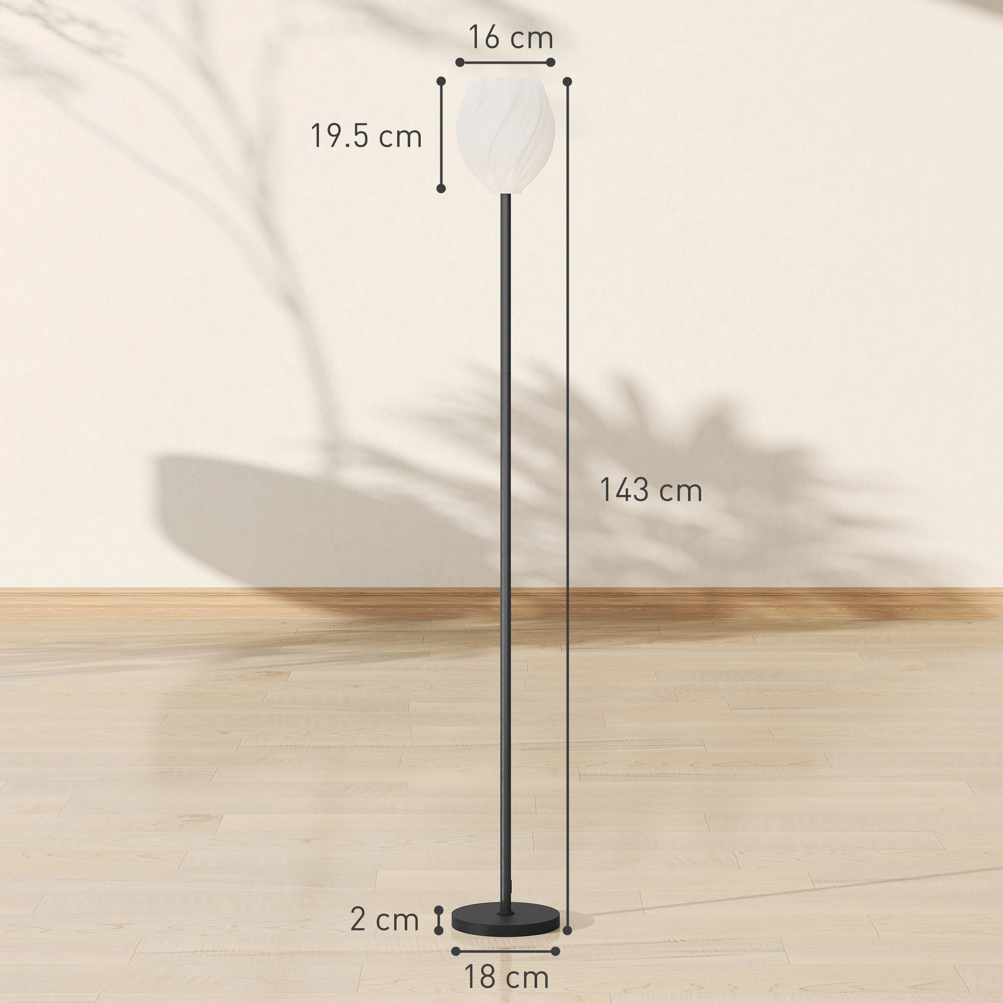Modern Floor Lamp with Arc Design | Tall Standing Lamp for Living Room, Bedroom, Read Corner view 4