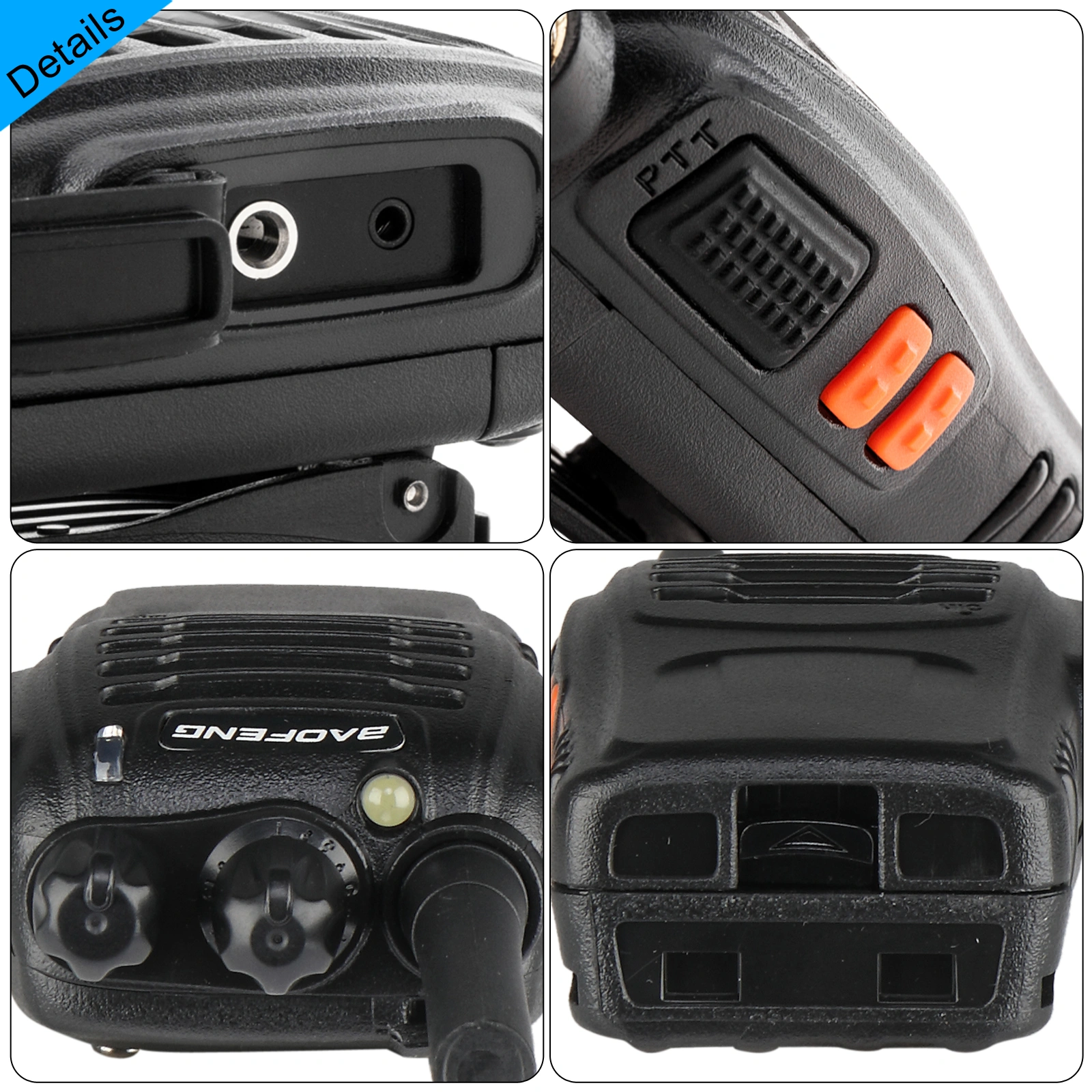 BF-88E 1500mAh Ultra-long Standby Walkie-talkie EU Standard Black view 27