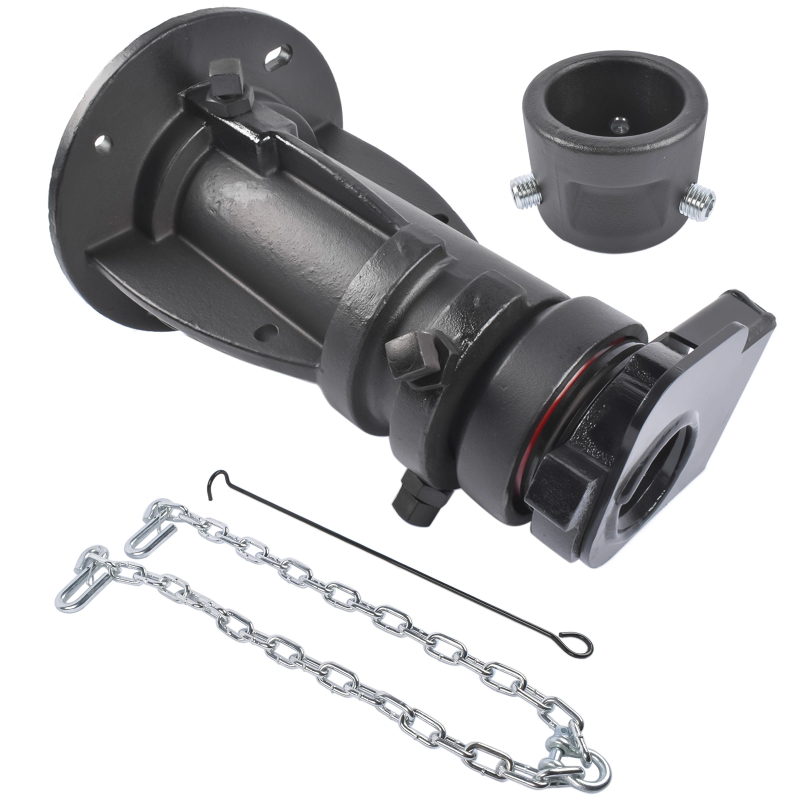 12" to 16" Adjustable Cushioned 5th-Wheel-to-Gooseneck Adapter 20,000 lb for RV Trailer Camper #C5G1216 view 3