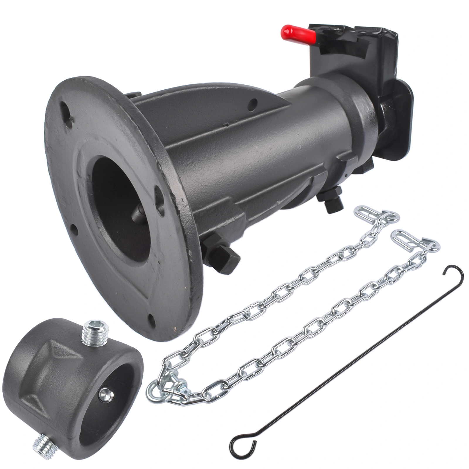 12" to 16" Adjustable Cushioned 5th-Wheel-to-Gooseneck Adapter 20,000 lb for RV Trailer Camper #C5G1216 view 5