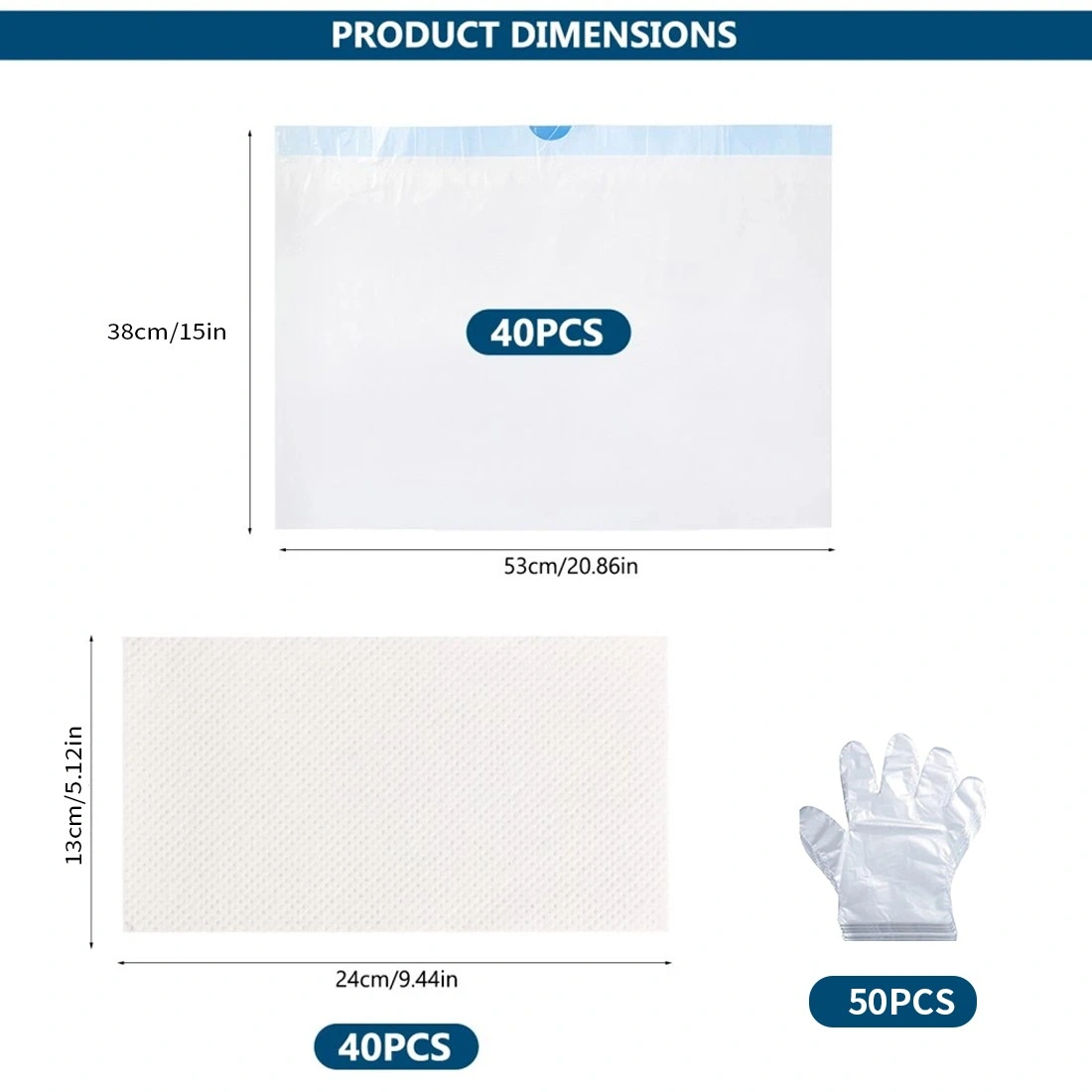 80 Pack Commode Liners Disposable Bags with Absorbent Pad, Odorless Universal Fit Toilet Liner view 3