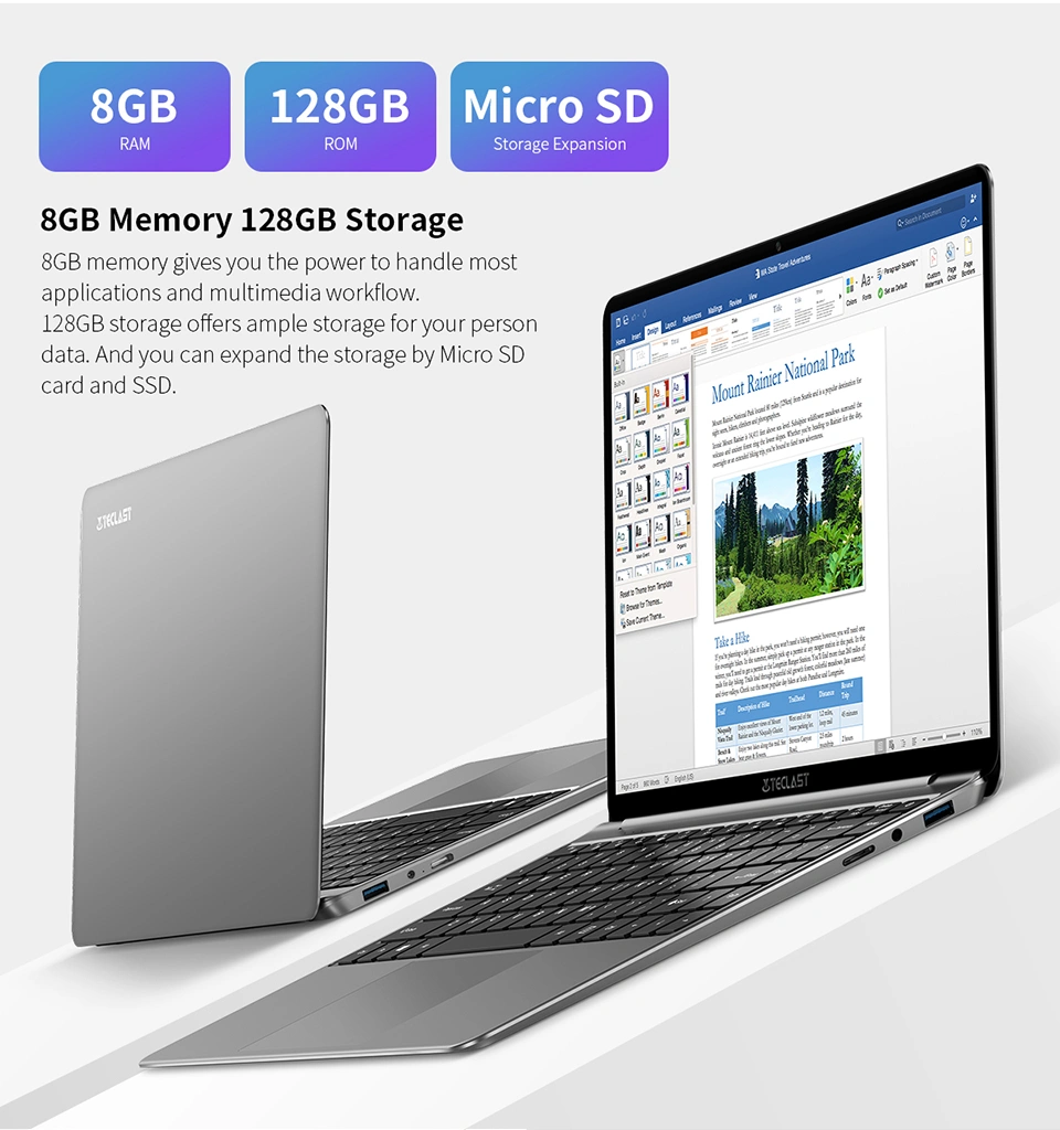 Teclast F7s 15.6" Laptop 8GB RAM 128GB SSD Notebook PC Windows 11 view 3