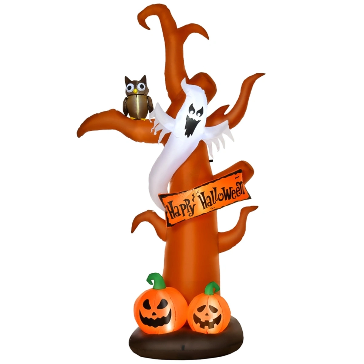 Halloween Glow in Dark Ghost Lights 12 Pack, Solar Powered Outdoor Pathway Stake Decoration, Auto On/Off Waterproof Lawn Yard Garden, Multi Color, 12 Pieces