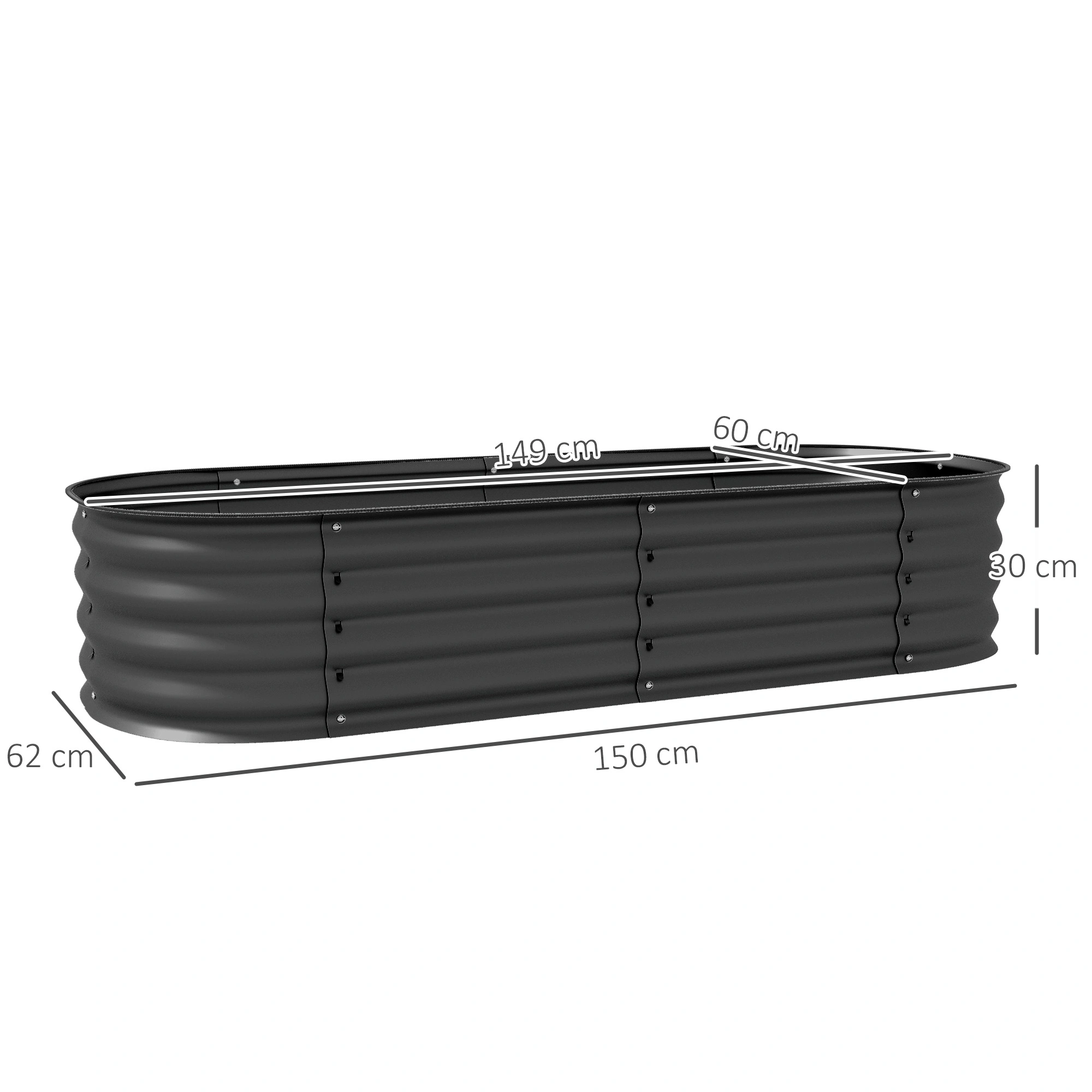 Raised Garden Bed - Metal Raised Bed Frame for Vegetables, Herbs & Flowers view 2