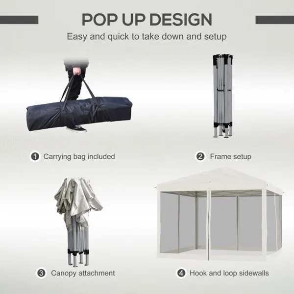 Pop Up Canopy Tent with Netting view 3