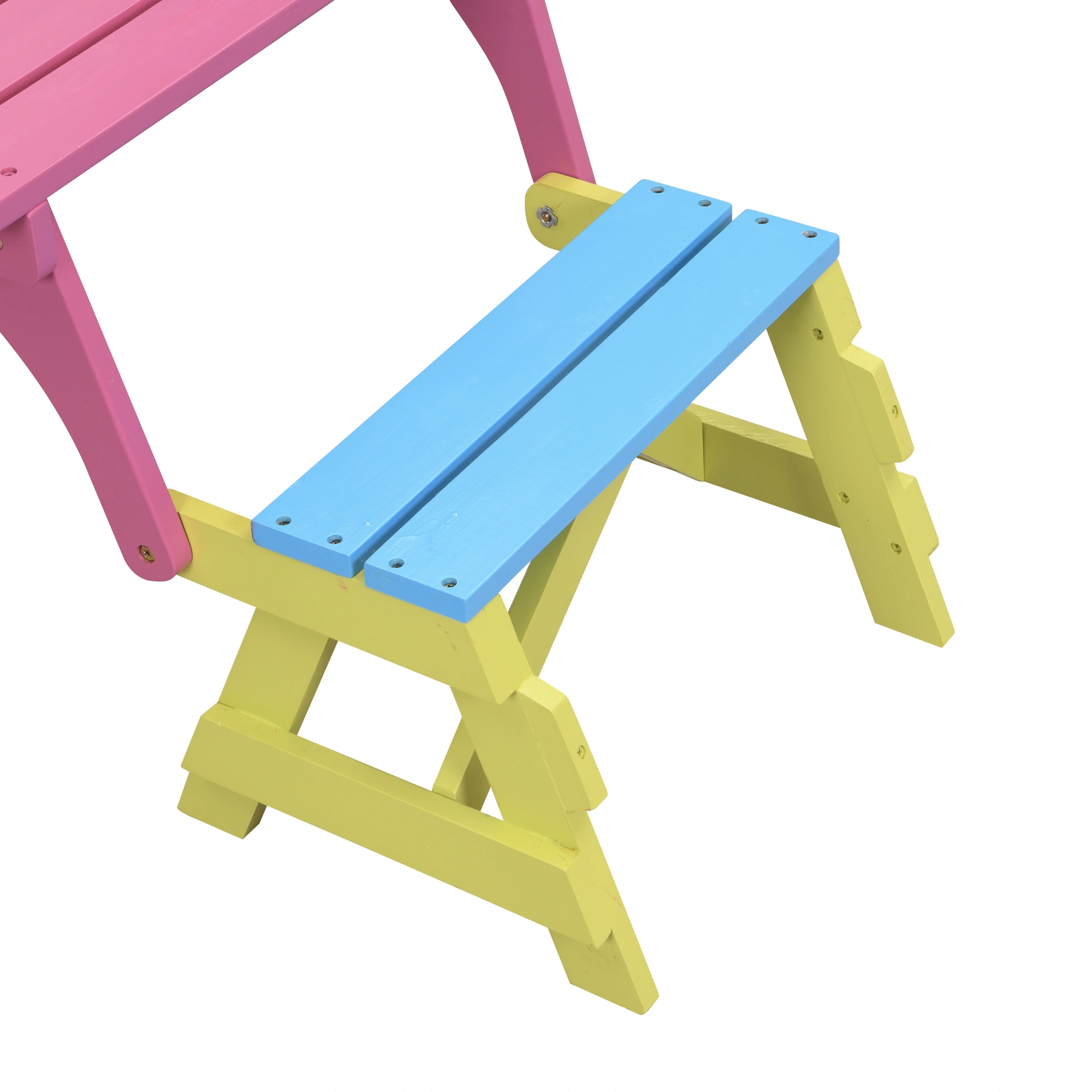 Kids Multi-Function Arm Chair Table with 2 Benches All-in-One Convertible Set view 6