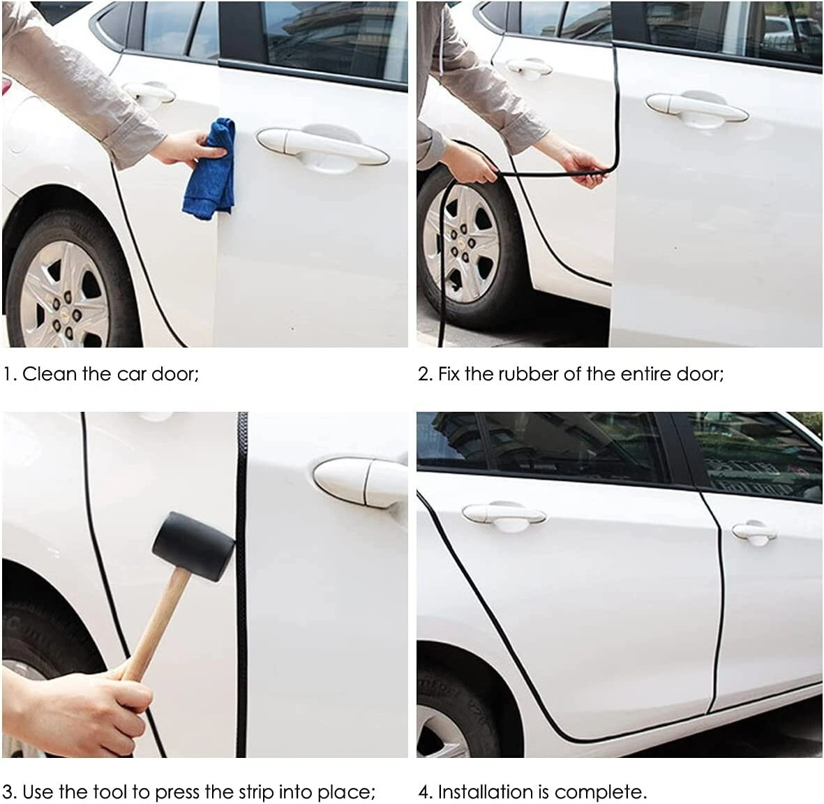10M Car Door Boot Edge Protector Strip Trim U-Shape Guard Seal Rubber Mould Black Weatherproof UK view 2
