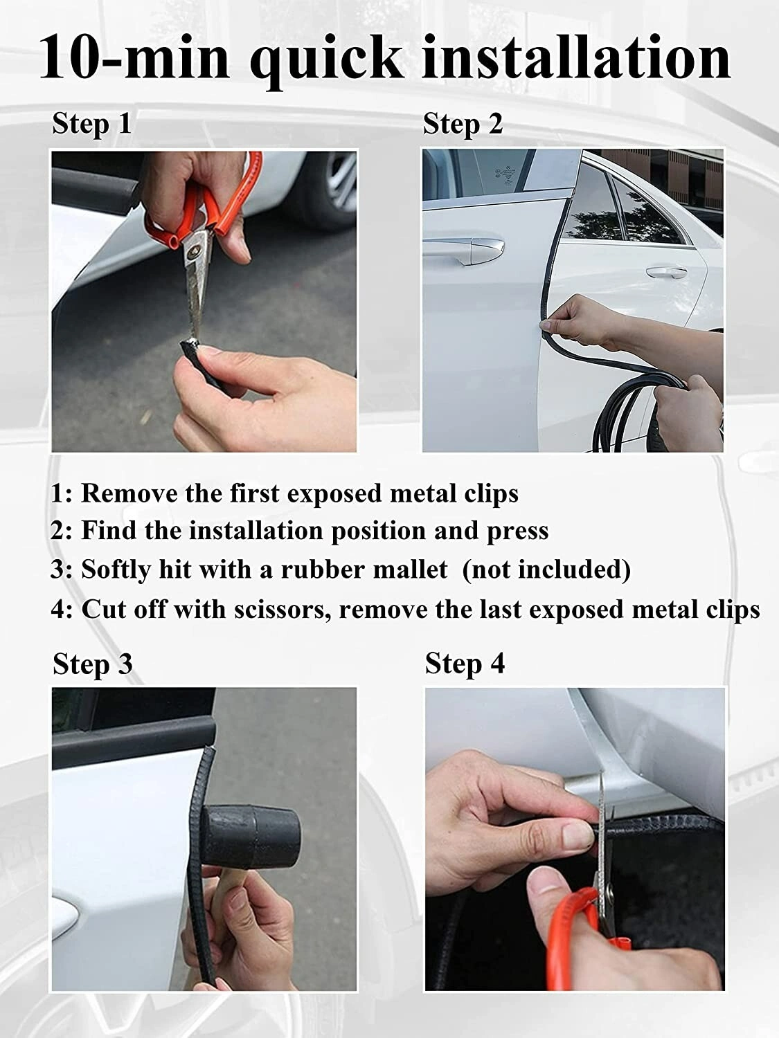 10M Car Door Boot Edge Protector Strip Trim U-Shape Guard Seal Rubber Mould Black Weatherproof UK view 5