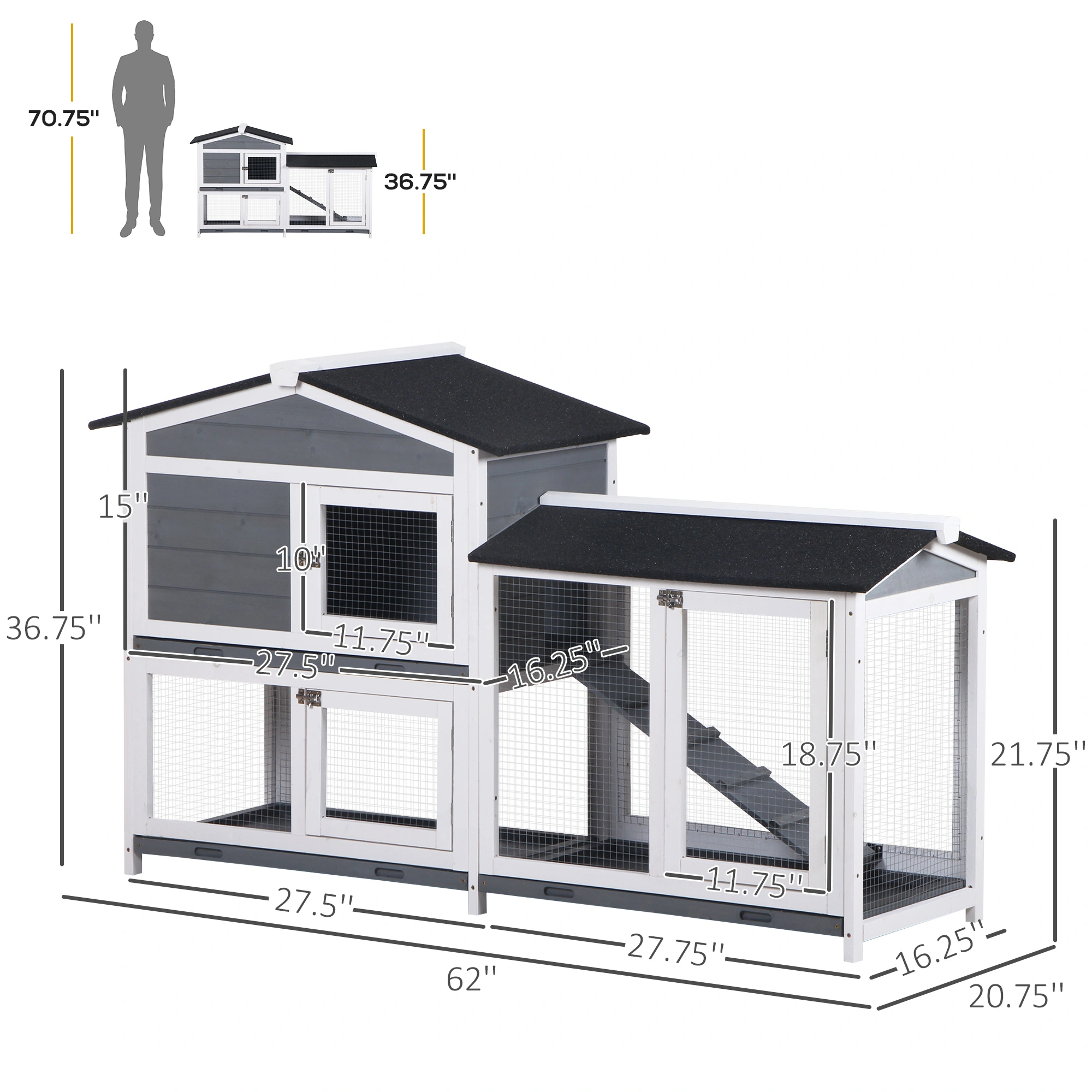 Small Animal Playpen Cage Indoor Outdoor Exercise Pen for Hamster Rabbit Guinea Pig Pet Catio view 2