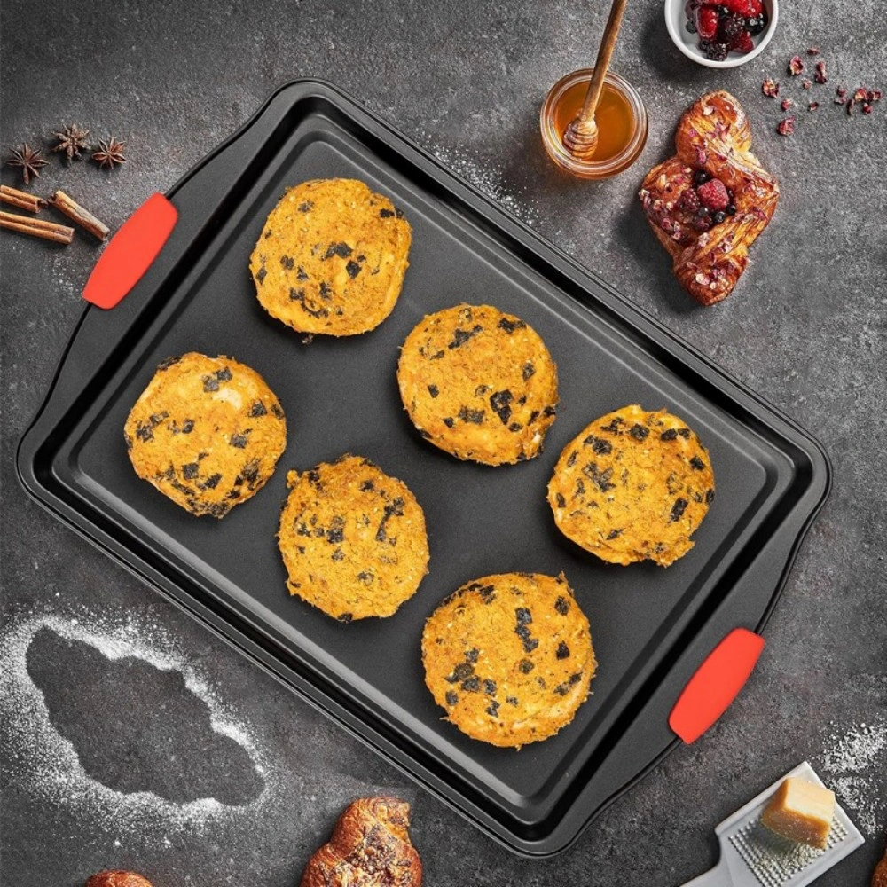 5 Piece Non-Stick Baking Tray Set, Premium Oven Sheets for Roasting & Baking view 3