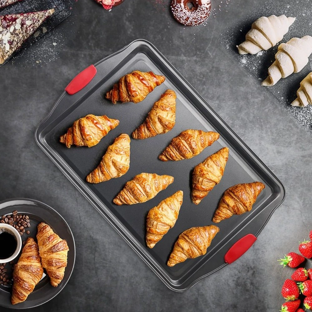 5 Piece Non-Stick Baking Tray Set, Premium Oven Sheets for Roasting & Baking view 4