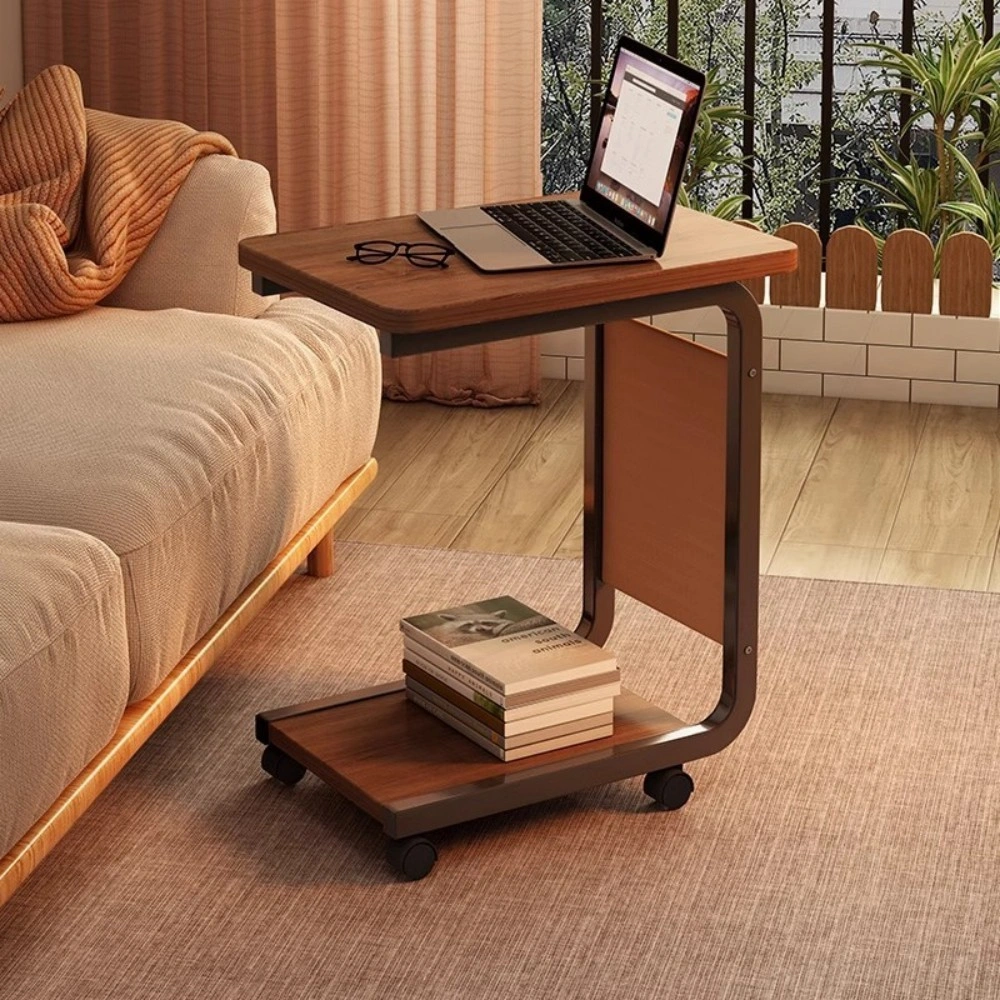 C Shaped Side Table Coffee End Table for Sofa Living Room Bedside Table UK view 2