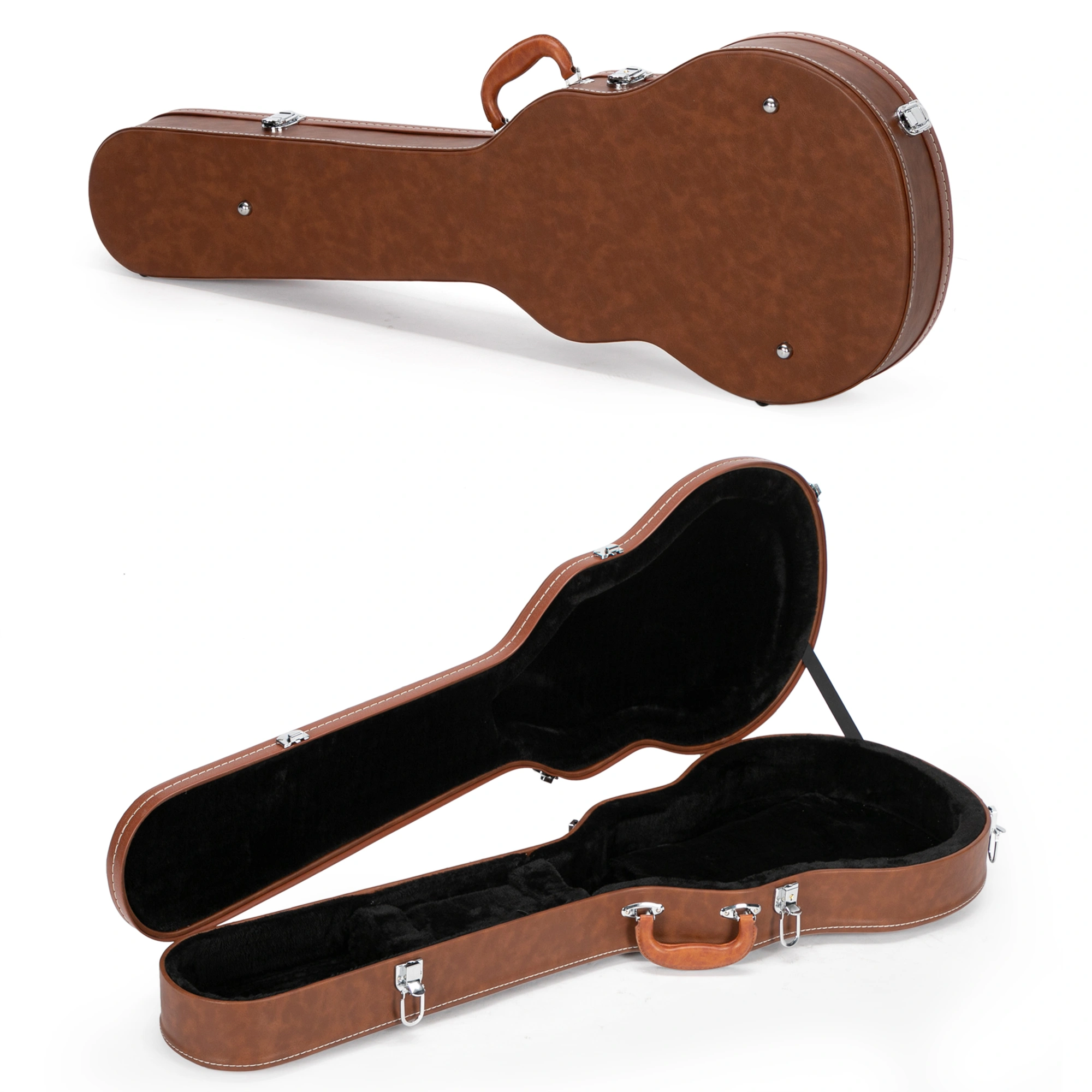 Hard-Shell Electric Guitar Case for GLP Style Electric Guitar Bulge Surface Brown view 19