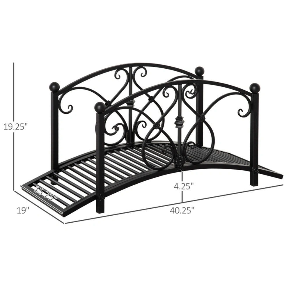 Decorative Wooden Garden Bridge for Backyard Pond, Landscape Footbridge Walkway view 3