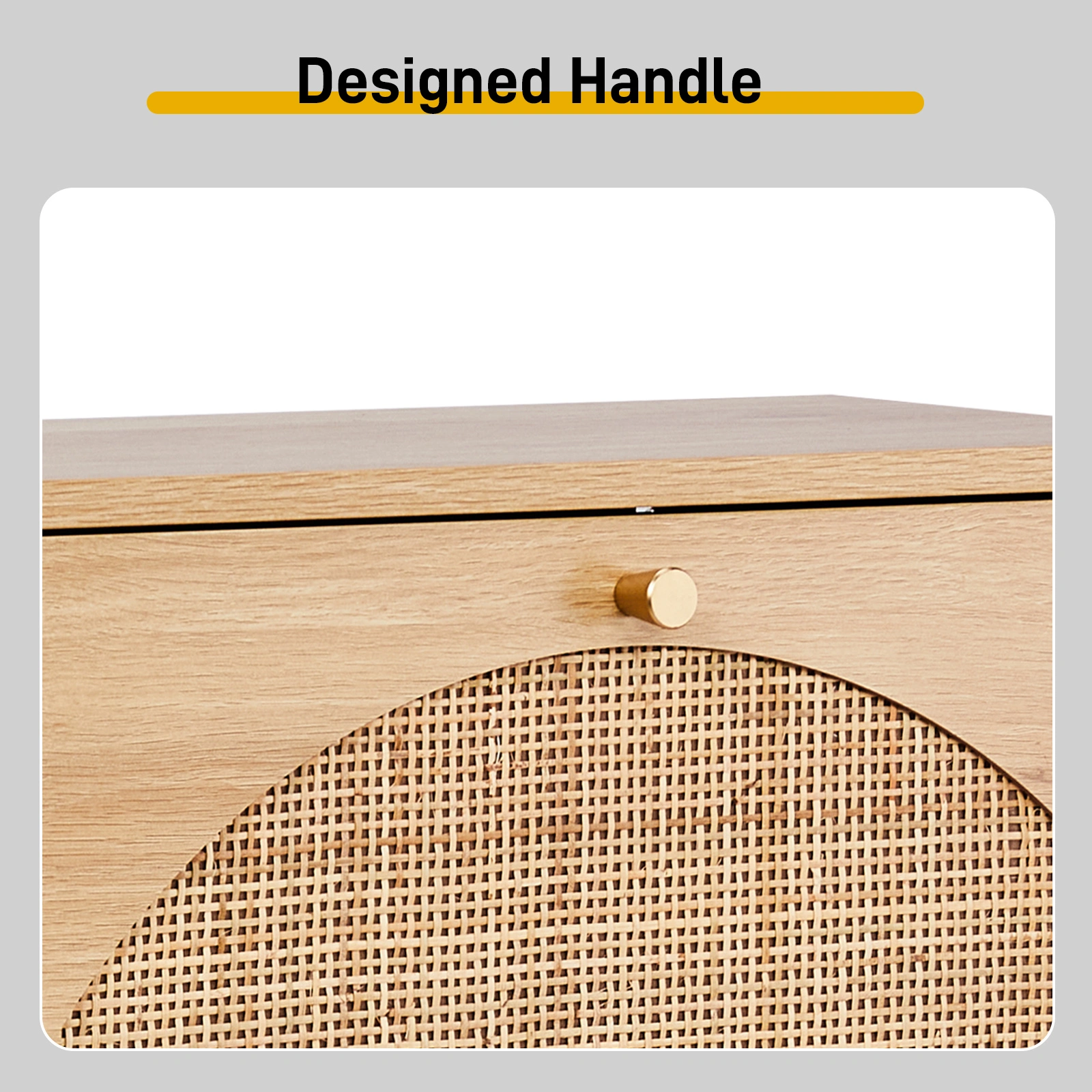 2 rows of 4 dump buckets with high feet arched rattan surface shoe cabinet density board with triamine 105*24*98cm original wood color view 7