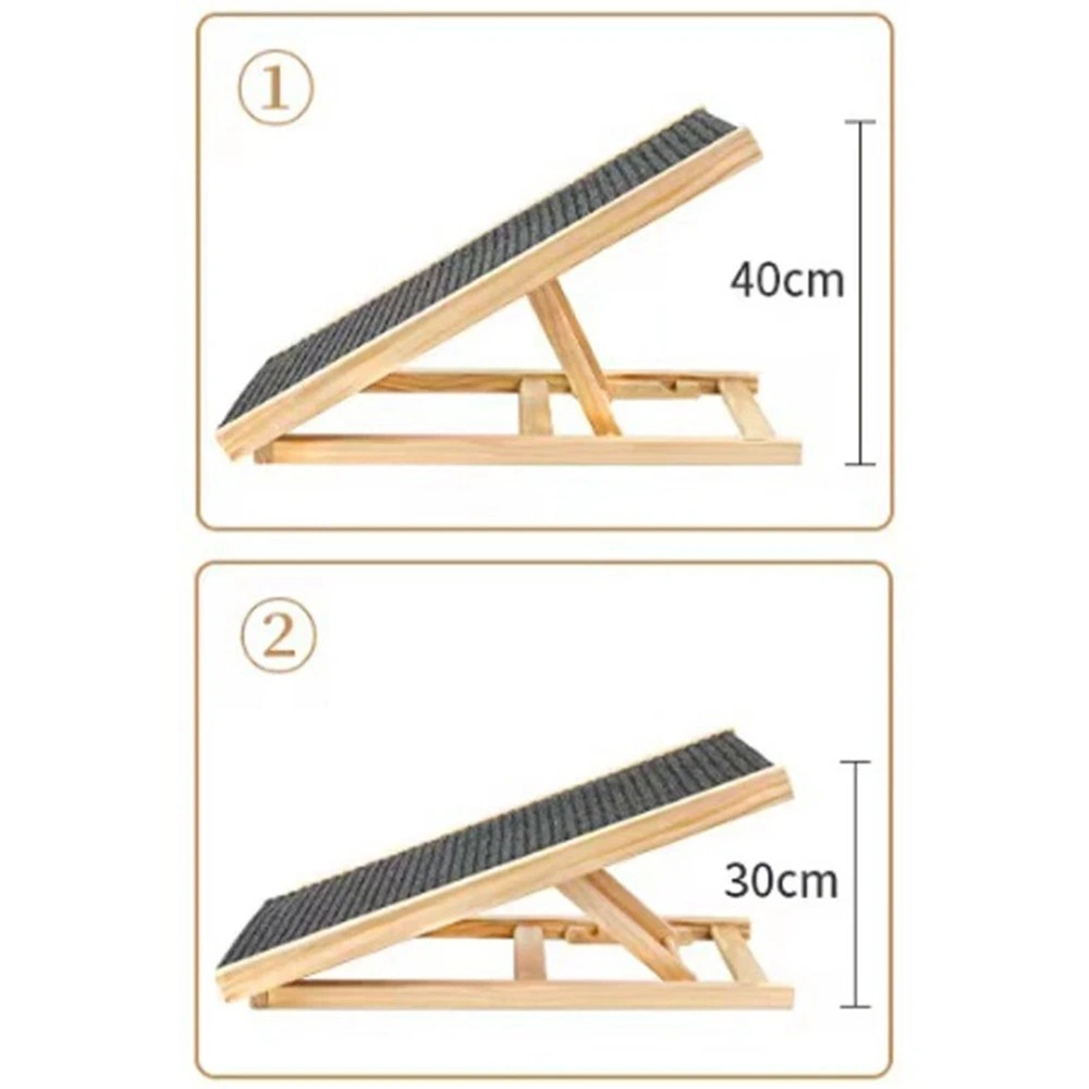 Adjustable Height Dog Pet Ramp - Foldable Non-Slip Stairs for Car, Bed & Sofa, Heavy Duty view 4