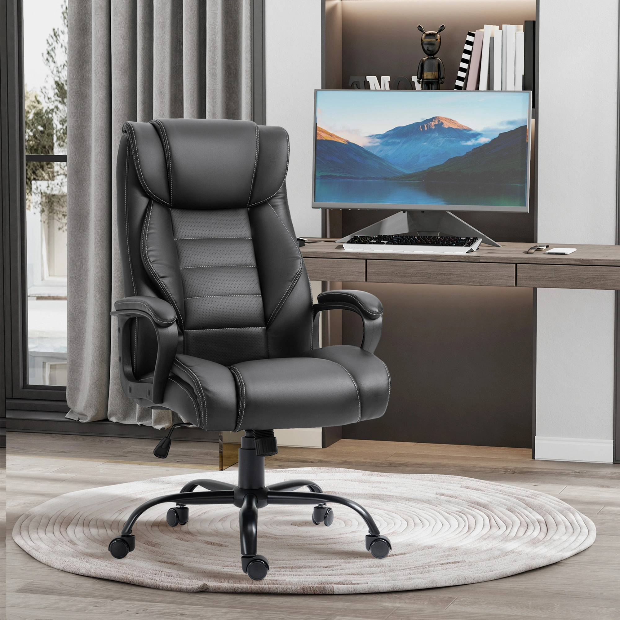 Luxury Office Chair with Massage Function - Ergonomic Executive Desk Chair