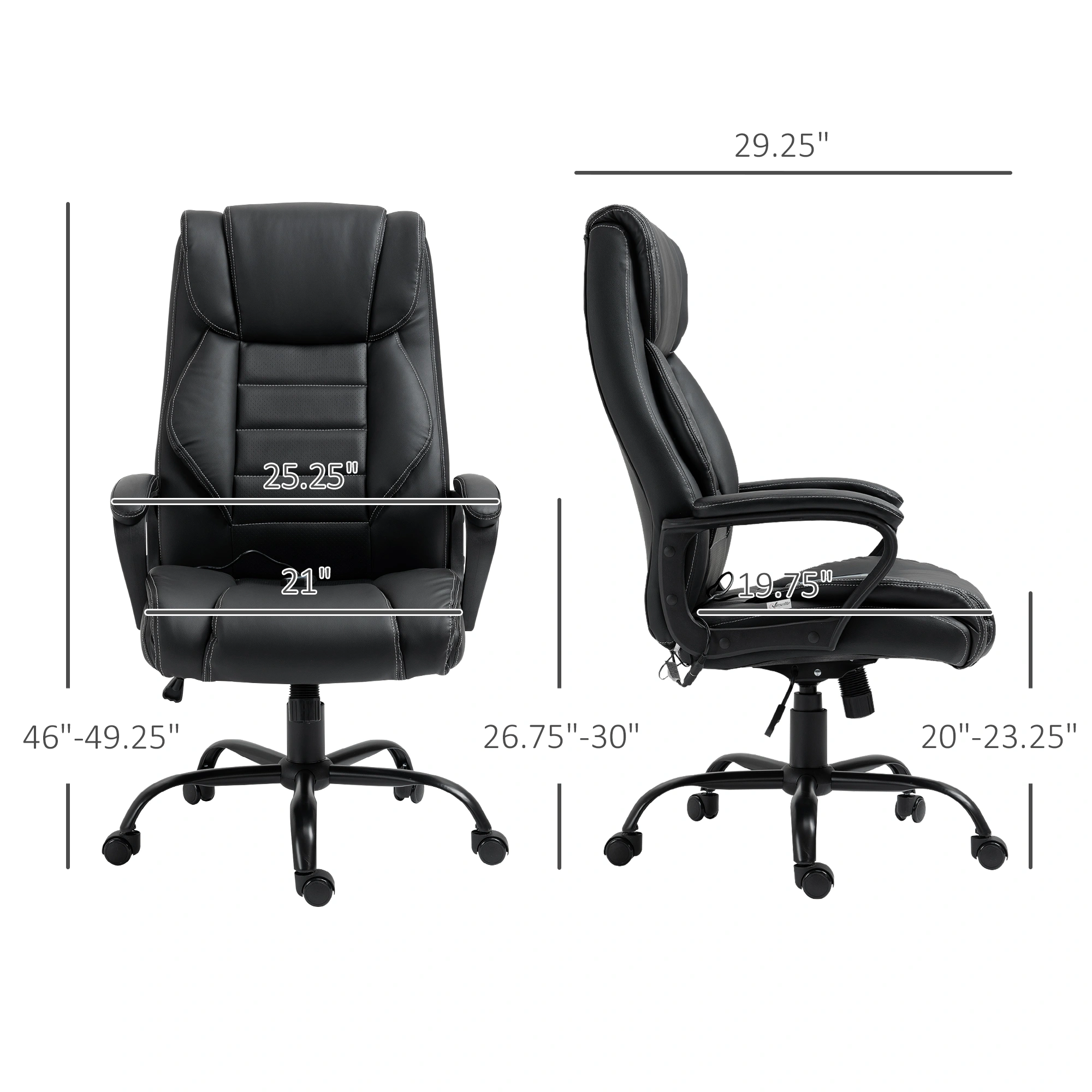 Luxury Office Chair with Massage Function - Ergonomic Executive Desk Chair view 2