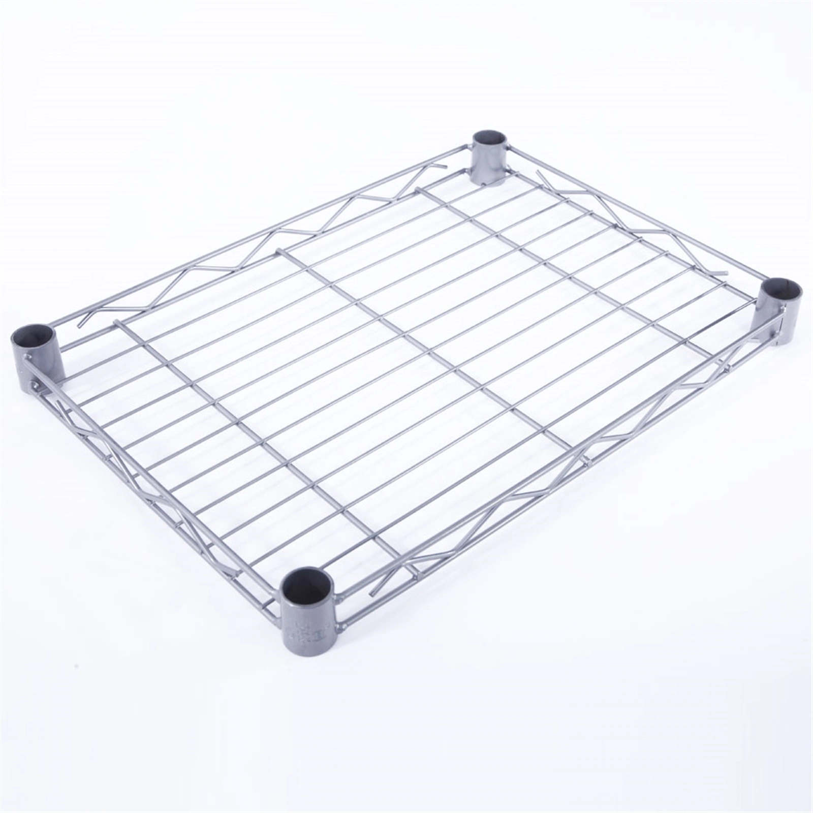 XM-207S Rectangle Carbon Steel Metal Assembly 4-Shelf Storage Rack Silver Gray view 10