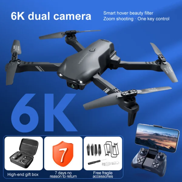 2026 3 Battery V13 RC Drone 6K HD Dual Camera WiFi FPV Foldable Quadcopter Camera Drone,Logistic is randomly sent by UPS/USPS/GOFO/UNI/FEDEX