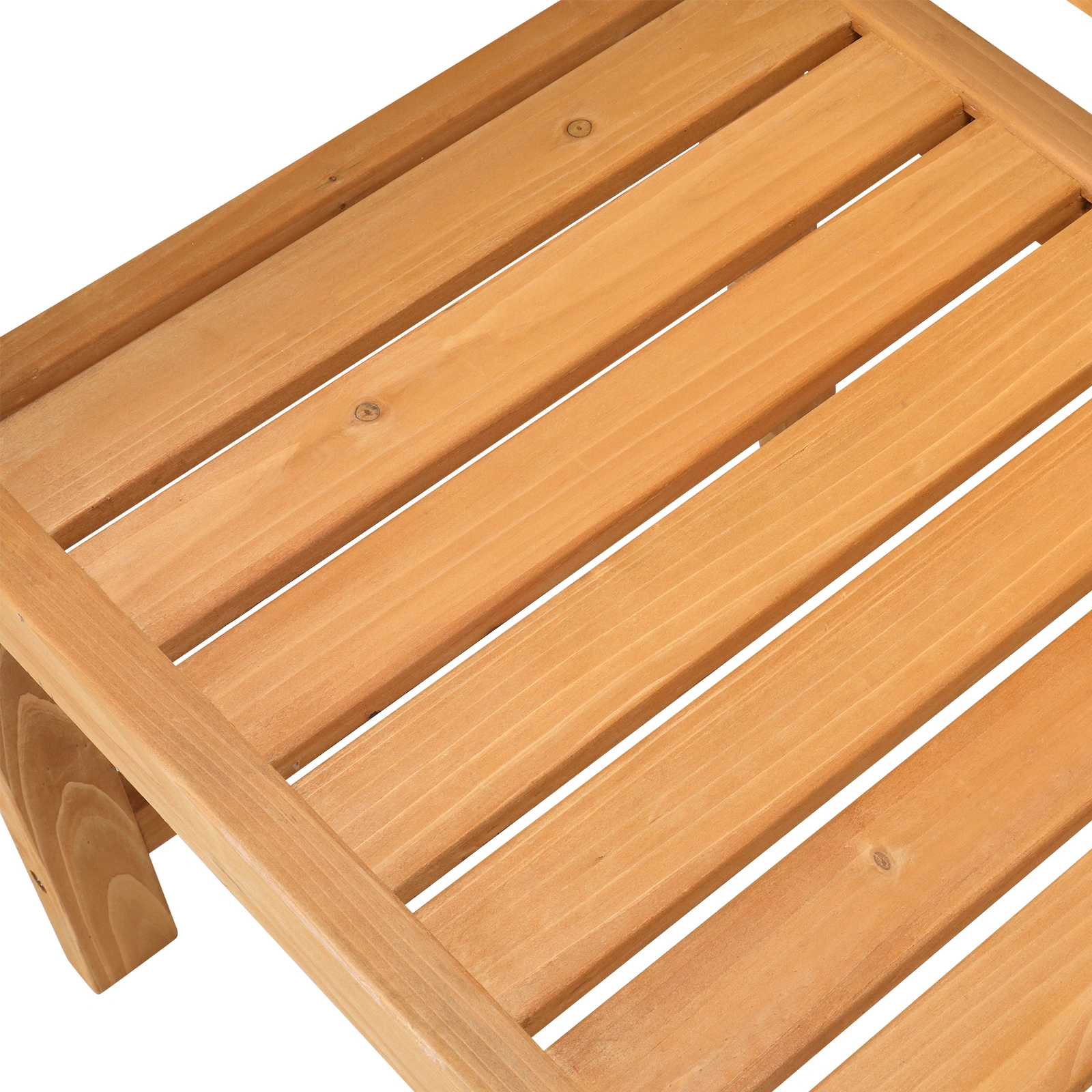 118*56.5*90cm Outdoor Garden Fir Grid Back Wooden Bench Burlywood view 13