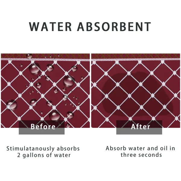 2pcs super absorbent bathroom mats - quick-drying anti-slip floor mats, soft and comfortable bathroom rugs, suitable for bathrooms, shower rooms, laundries, bedrooms, living rooms, door mats, kitchen mats view 6