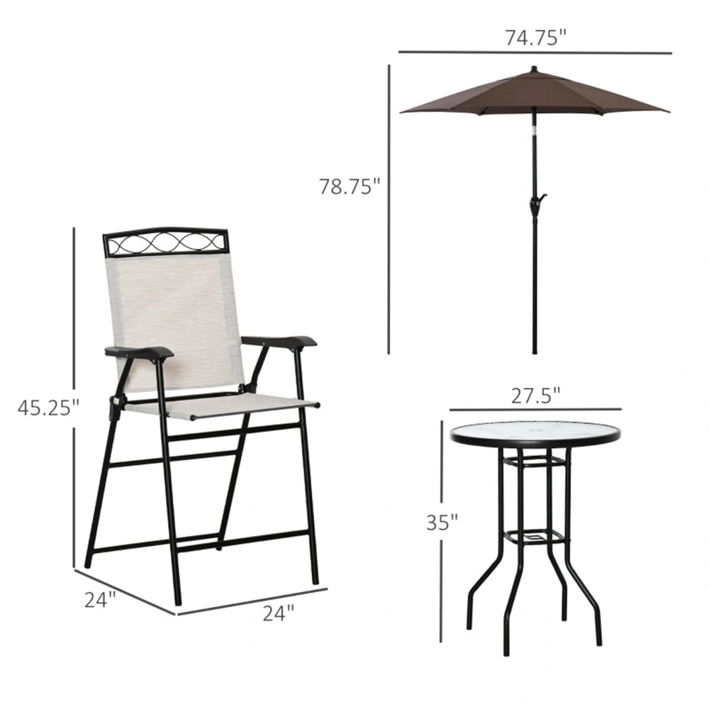 Tavern table and chair set view 3