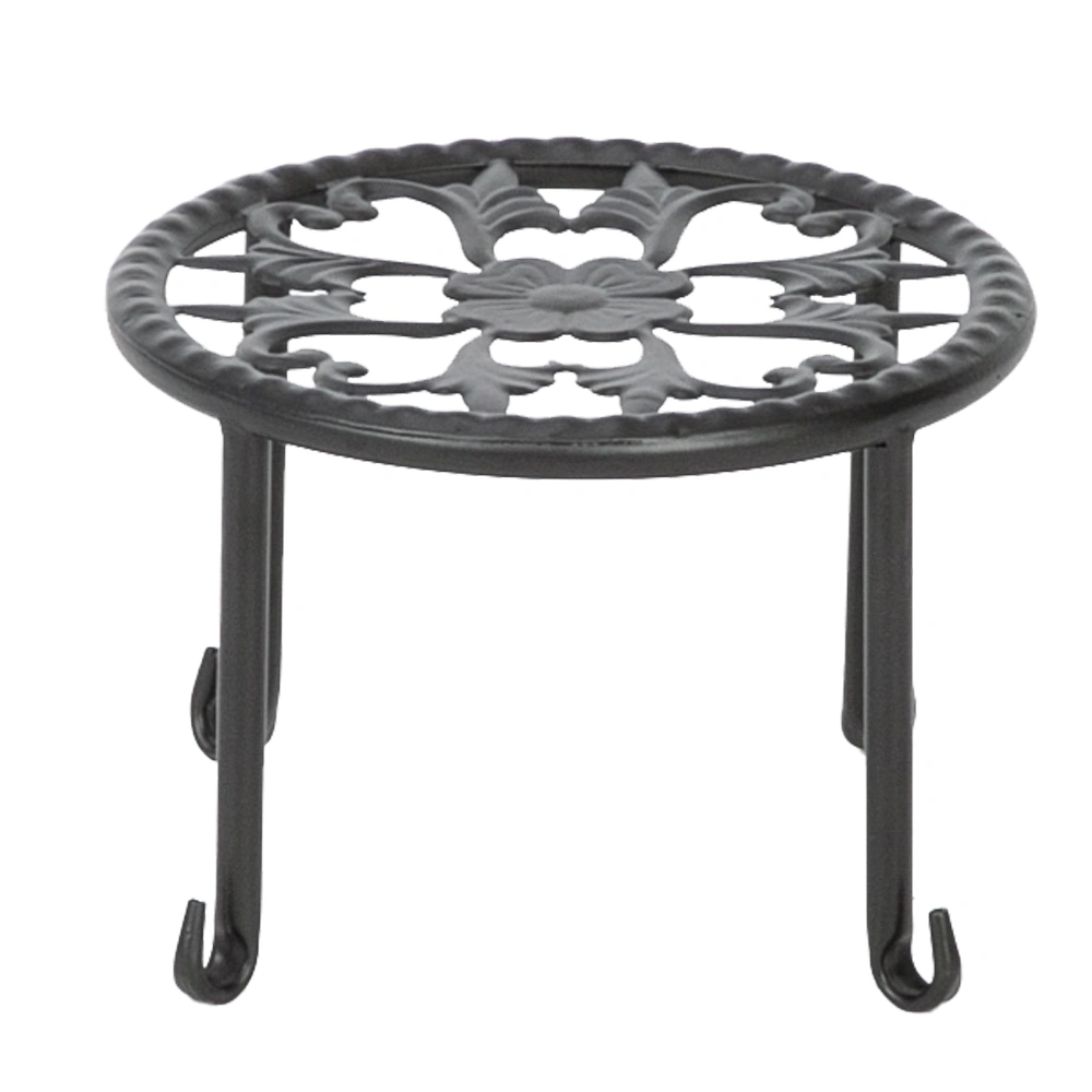 4 Round Ironwork Plant Racks With 4-1 Black Paint Prints view 2
