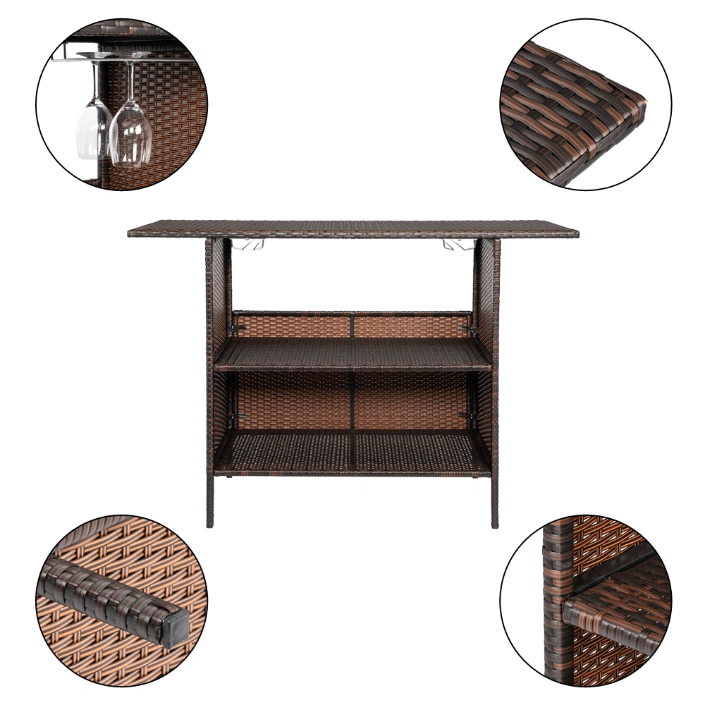 Modern Stylish And Beautiful Bar Table Brown Gradient view 5