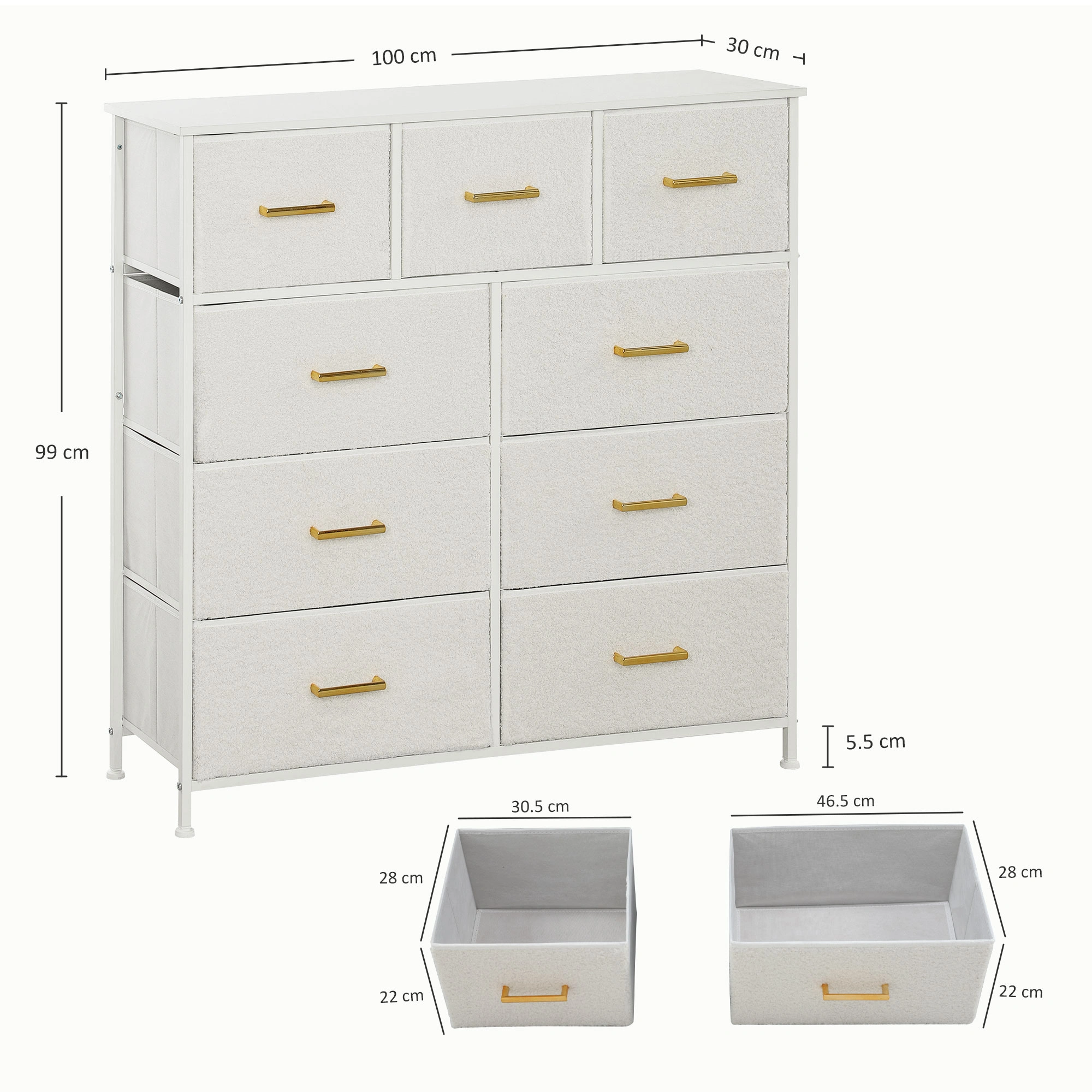 Multi-Function Storage Cabinet with Adjustable Shelves & Doors, Floor Organizer for Living Room Kitchen Bedroom, White Finish view 4