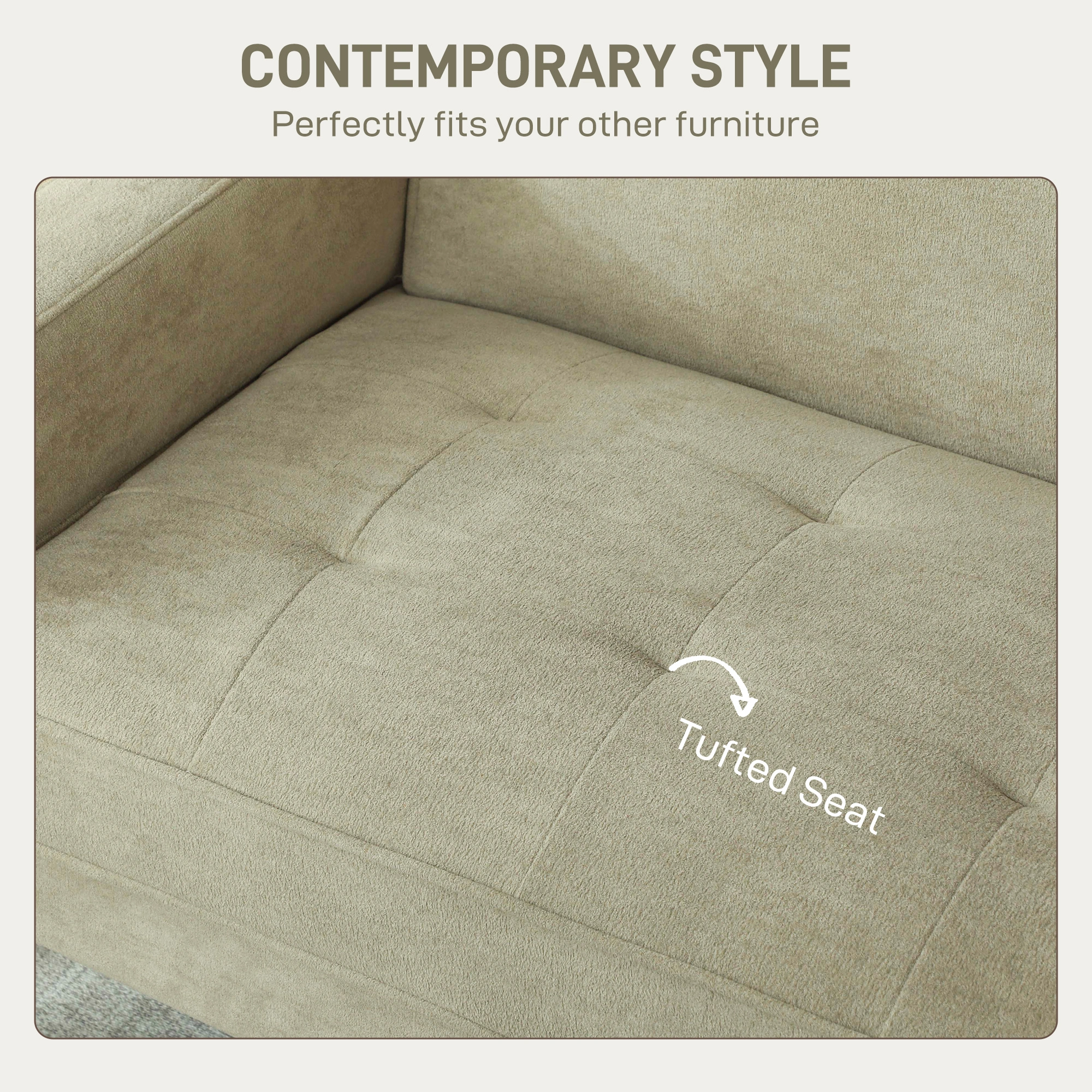 Modern Sofa Chair Accent Chair with Ottoman, Living Room Reading Chair, Compact Armchair for Bedroom, Apartment, Small Spaces view 5