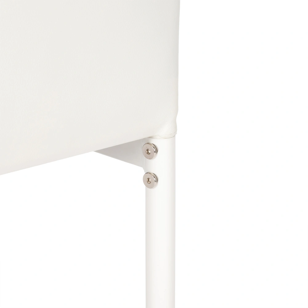 4pcs Elegant Assembled Stripping Texture High Backrest Dining Chairs White(Alternate code: 86358020) view 11