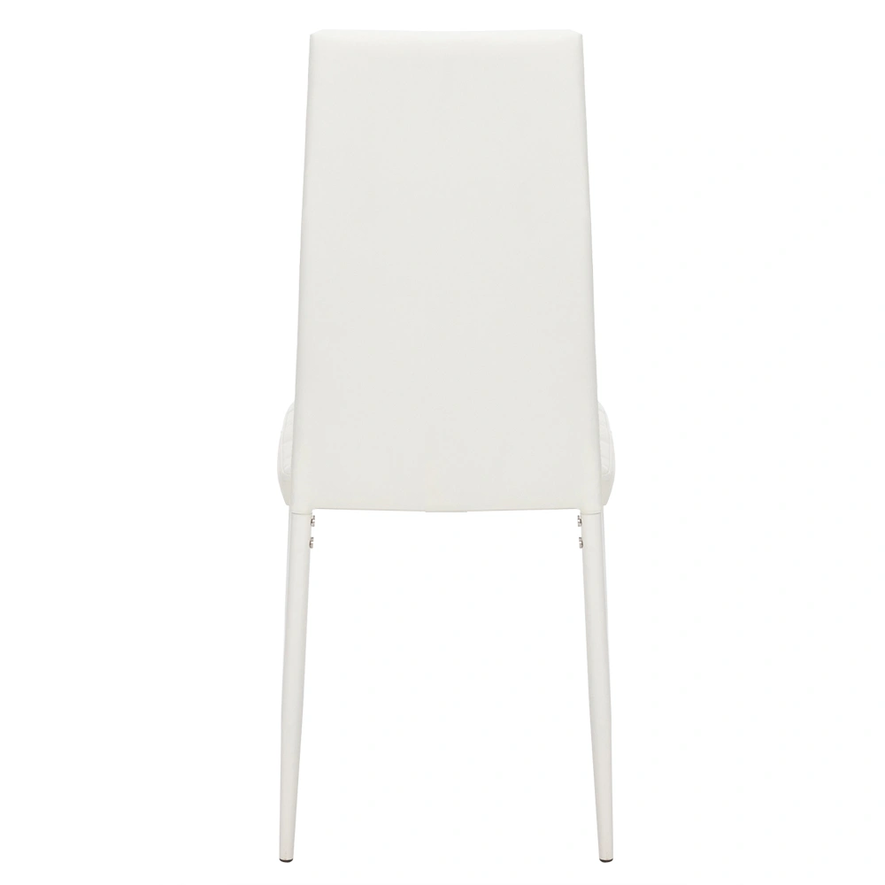 4pcs Elegant Assembled Stripping Texture High Backrest Dining Chairs White(Alternate code: 86358020) view 2