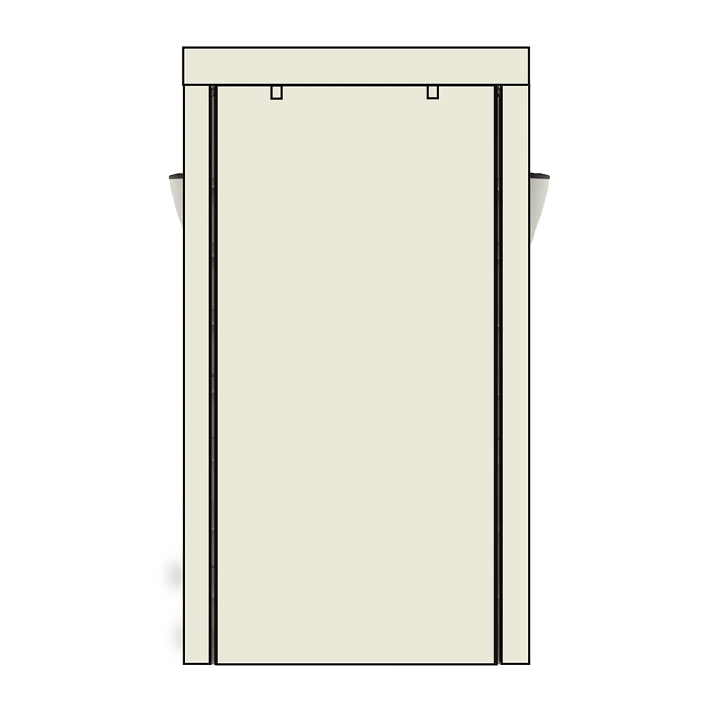 Beige 10-Tier Shoe Rack with Dustproof Cover, Closet Shoe Storage Cabinet Organizer view 3